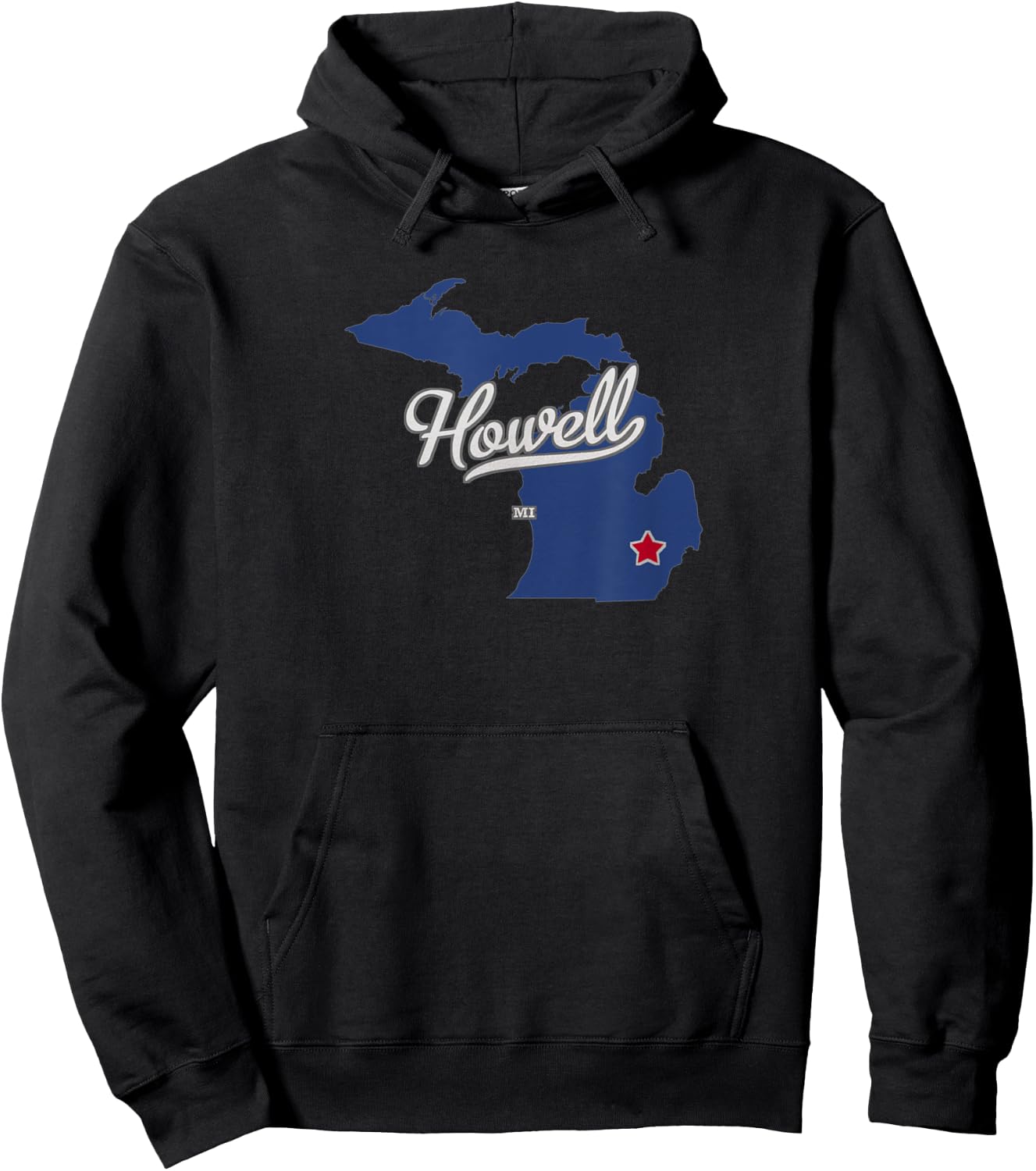Howell Michigan MI Map Hoodie - Hoodie | Black