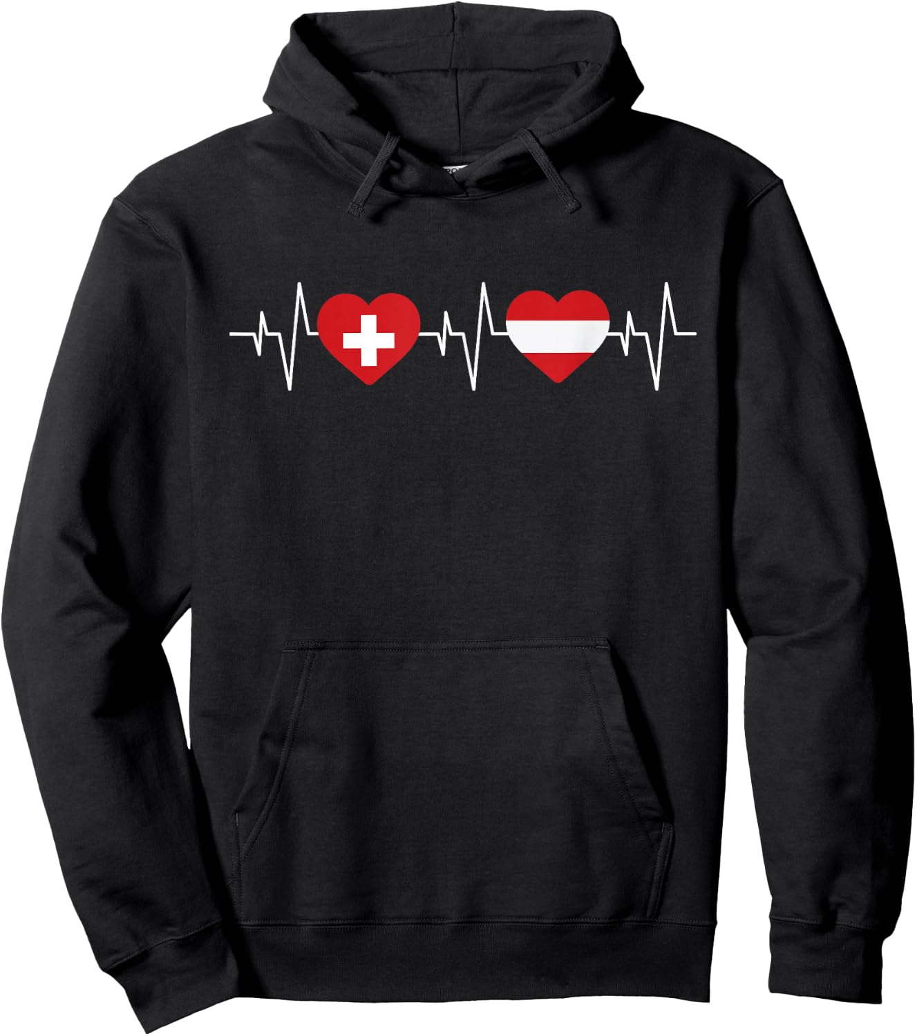 Österreich Flagge Schweiz Flagge Österreich Schweiz Hoodie - Hoodie | Black