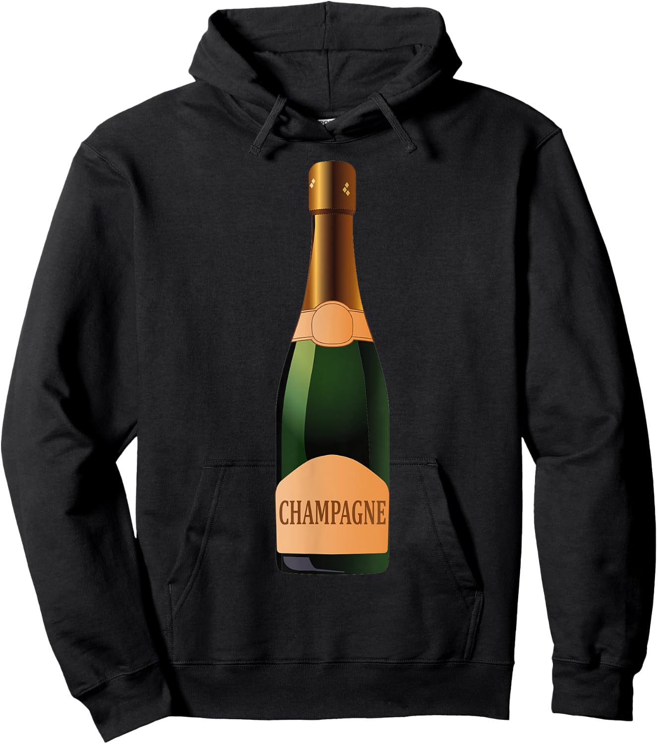 Champagne Bottle Halloween Costume , Black, S Hoodie - Hoodie | Black