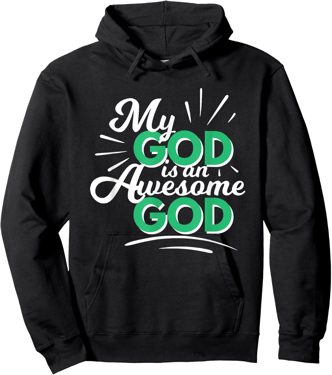 My God is an Awesome God Christian Faith Motivational Gift Hoodie - Hoodie | Black
