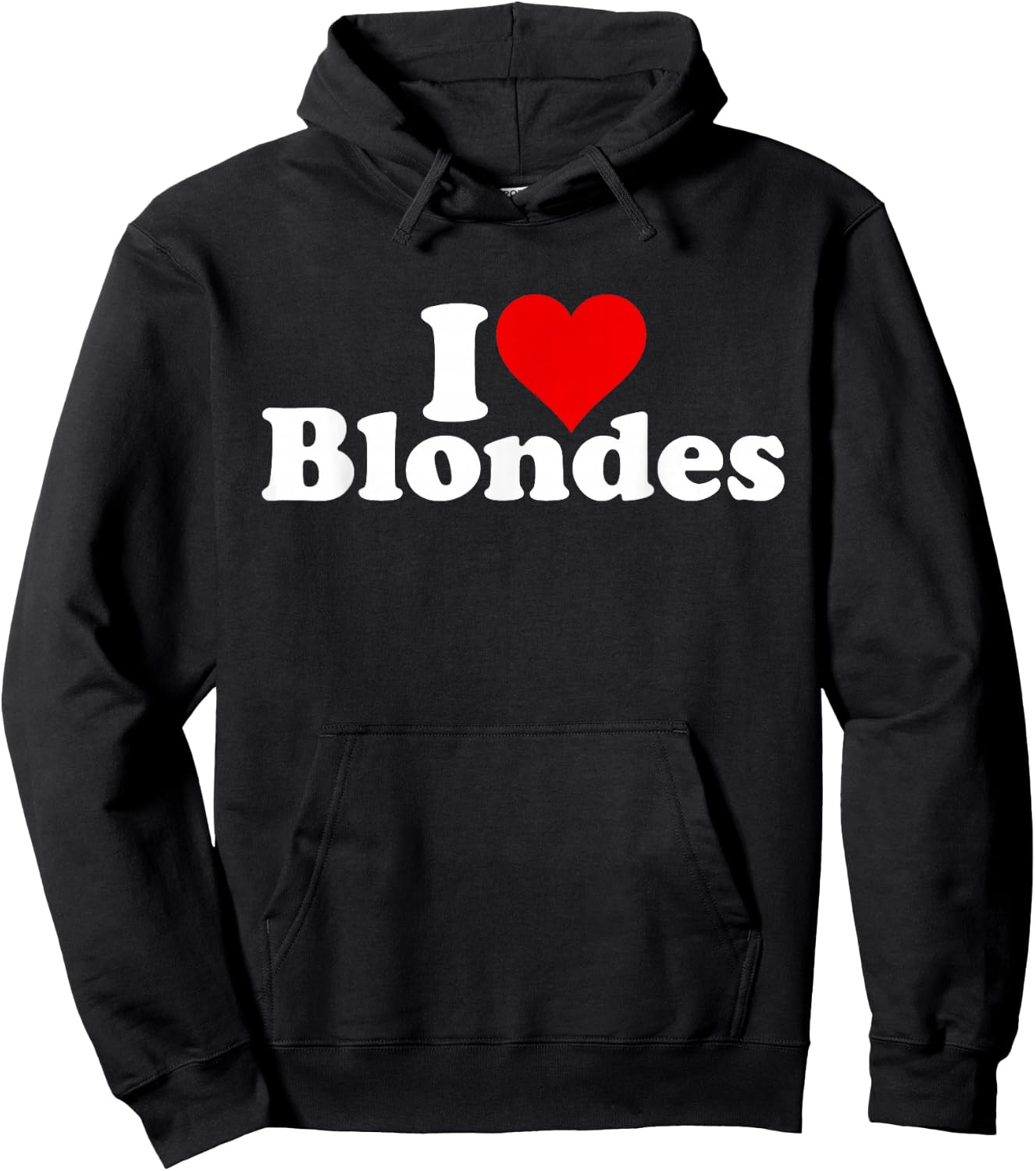 with German Text "Ich Liebe Herzblondes Haar" [German Language] Hoodie - Hoodie | Black