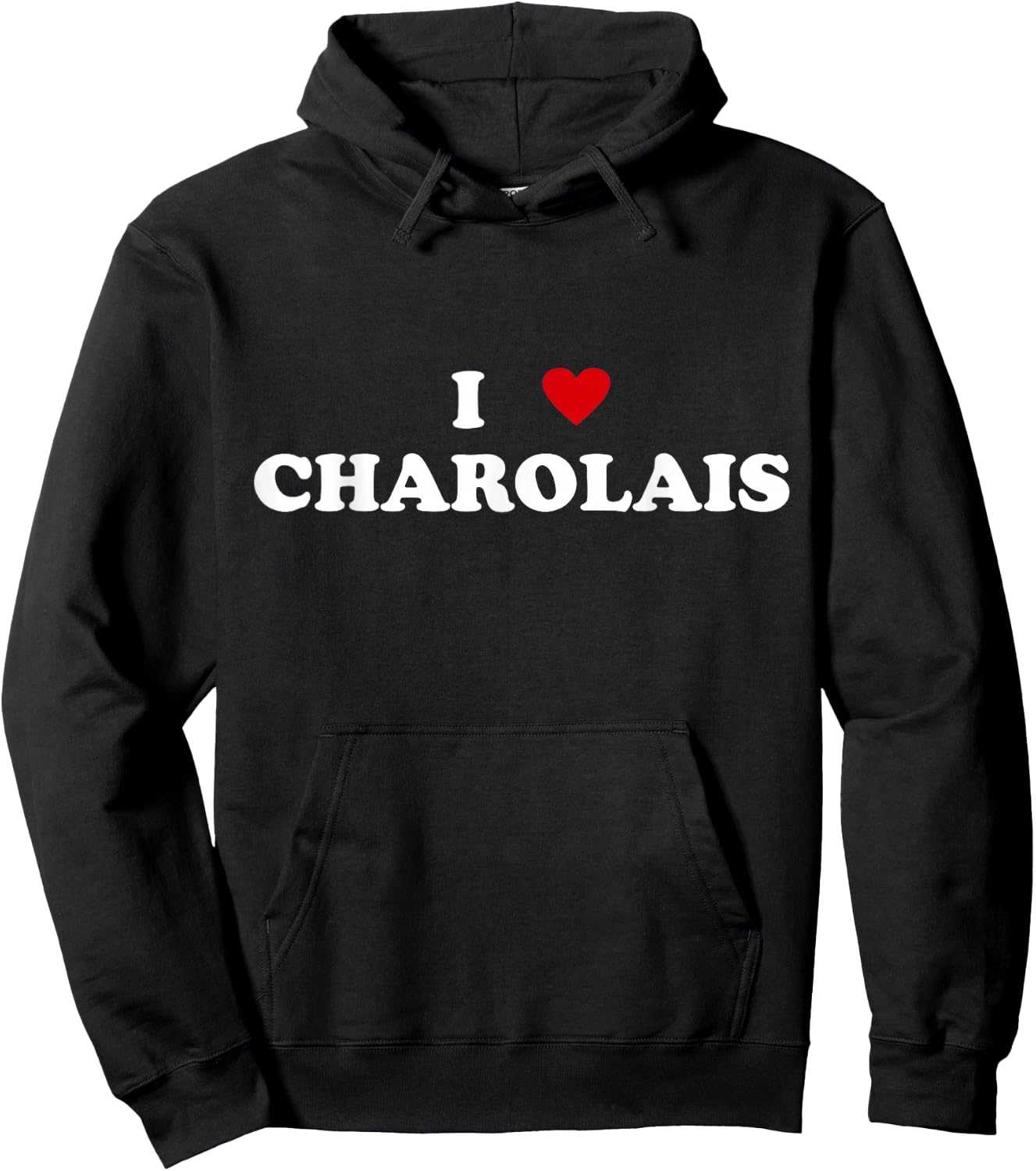 I Heart Breed Cattle Farmer - Cow I Love Charolais Hoodie - Hoodie | Black