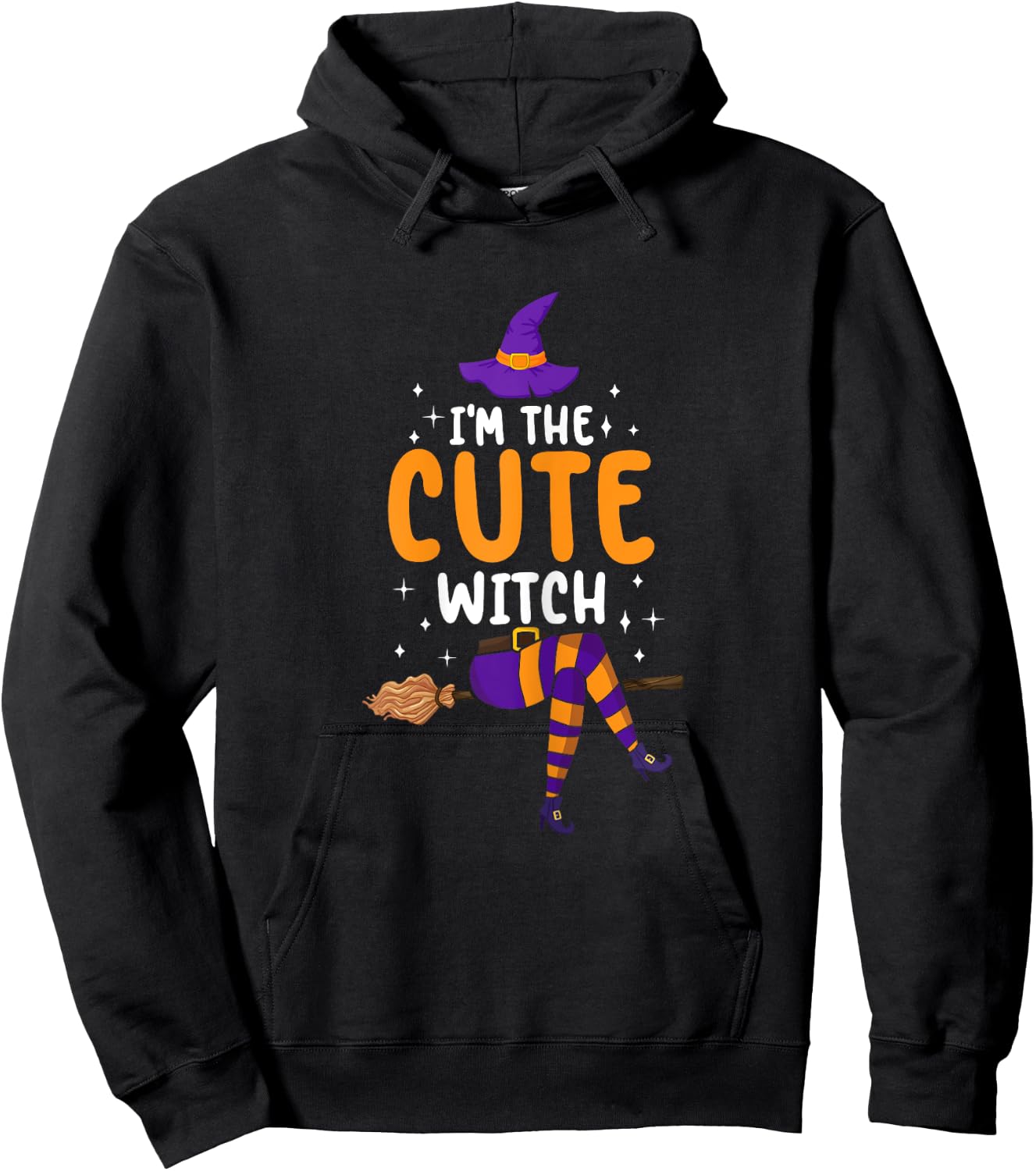 I'm the Cute Witch Halloween Matching Group Costume Hoodie - Hoodie | Black
