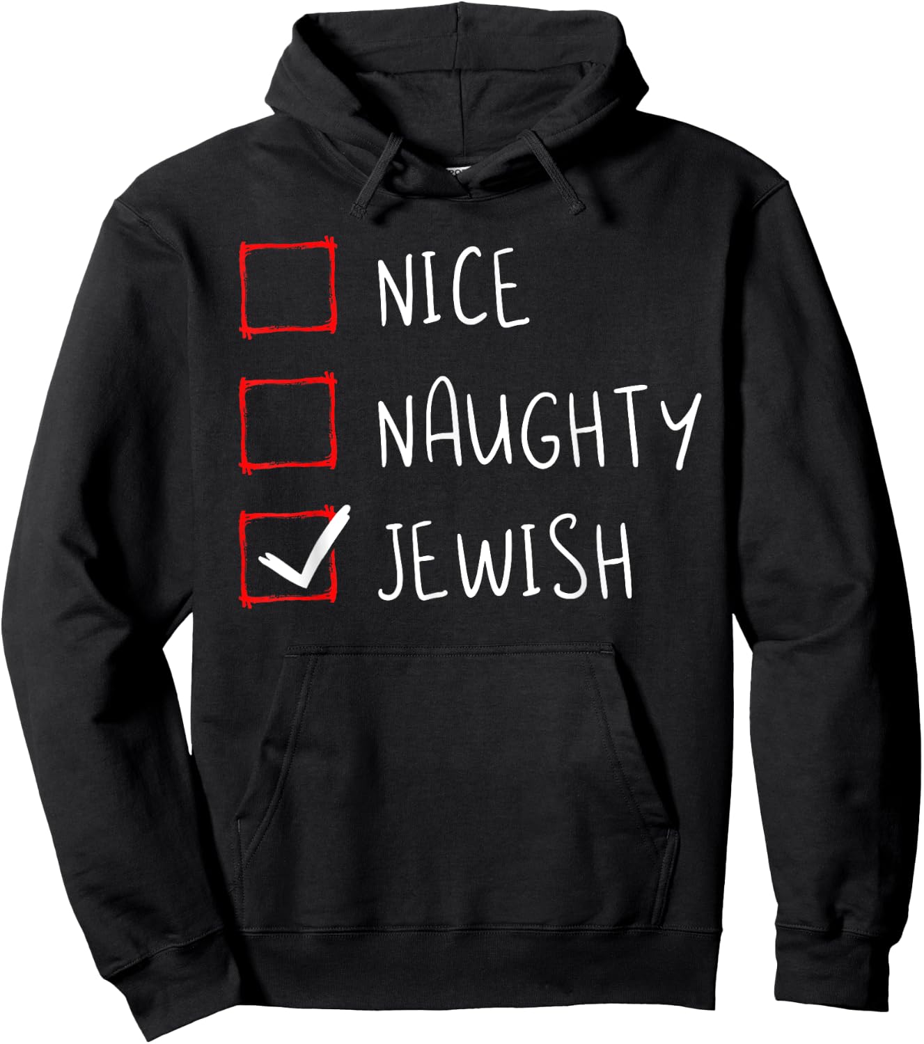 Hanukkah Jewish Festival Jew Menorah Hebrew Naughty Gift Hoodie - Hoodie | Black