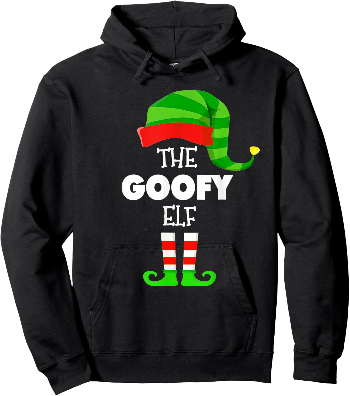 The GOOFY ELF Group Matching Family Christmas PJS Hoodie - Hoodie | Black