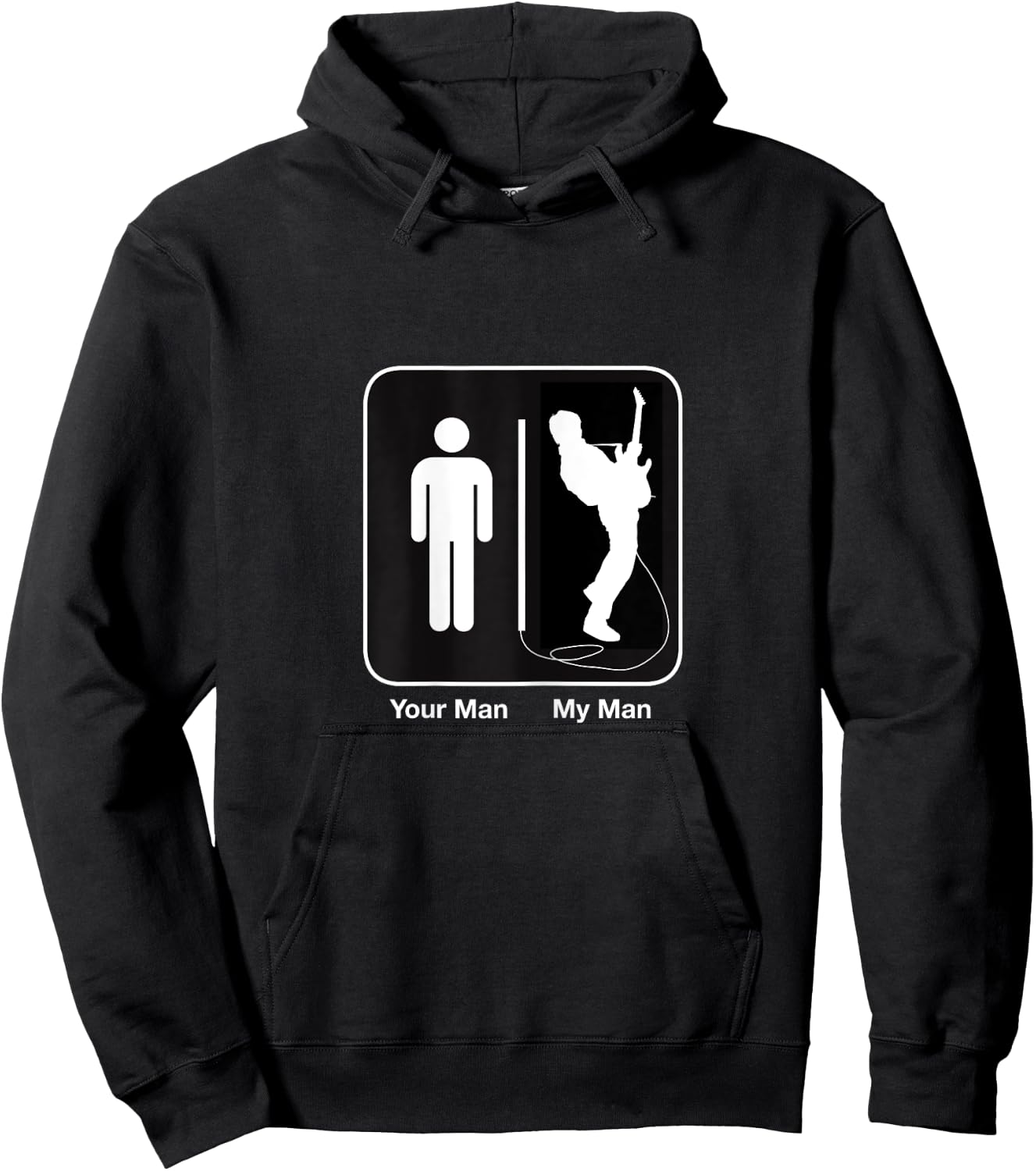 Your Boyfriend My Boyfriend Rockstar Guitar Hoodie - Hoodie | Black