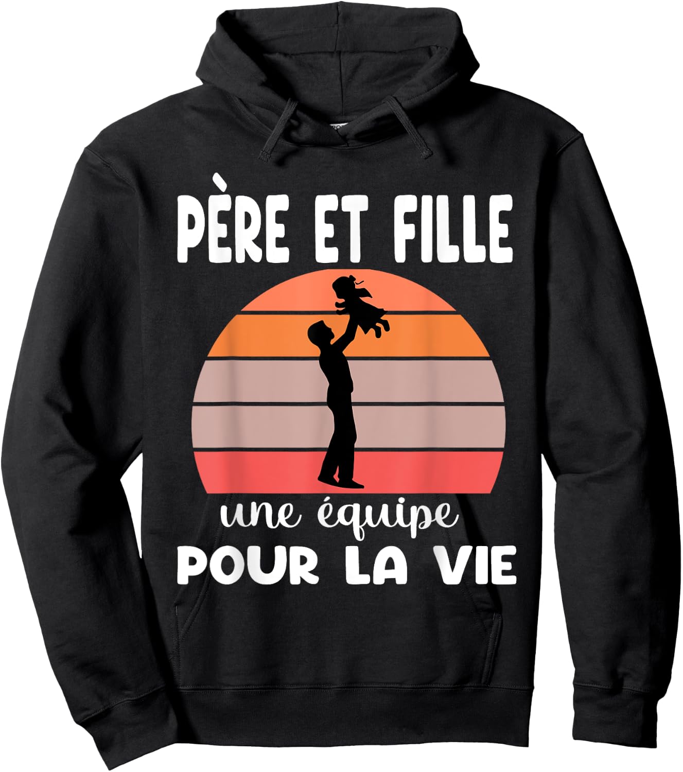 Father and Daughter Dad Team Life Matching Duo Fathers Day Hoodie - Hoodie | Black