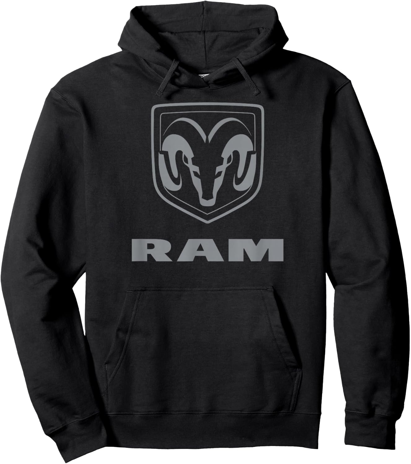 Ram Trucks Logo Grey Hoodie - Hoodie | Black