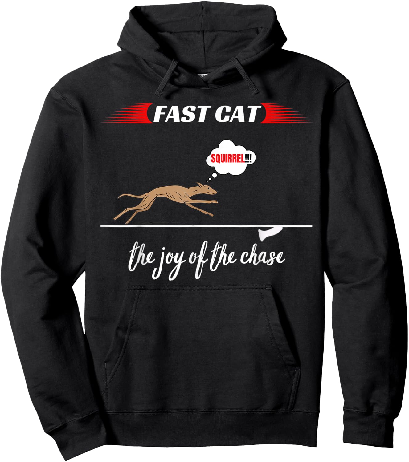 Funny Vintage Fast Cat Dog Sport Women Kids Hoodie - Hoodie | Black