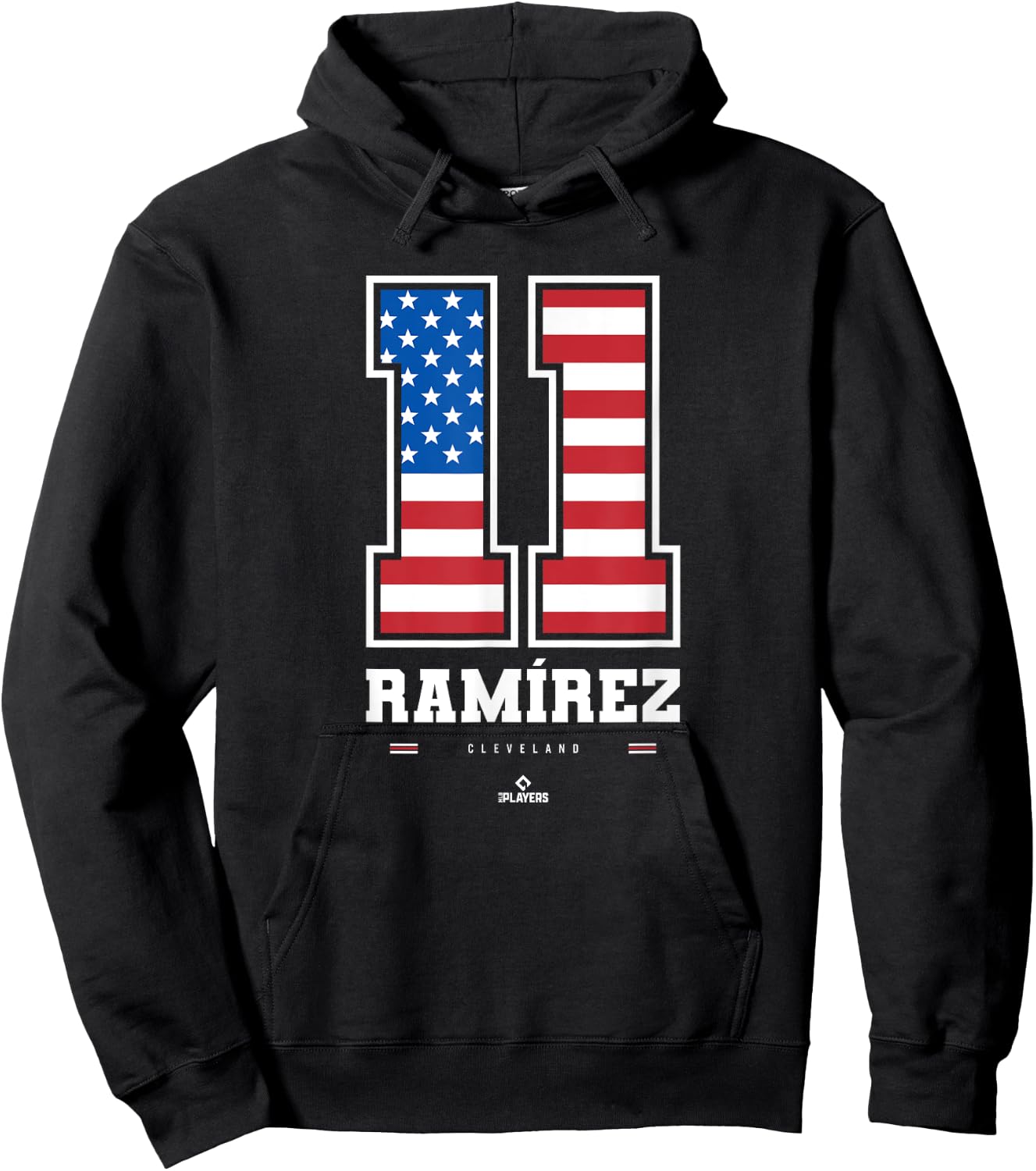Jose Ramirez - US Flag Number Hoodie - Hoodie | Black