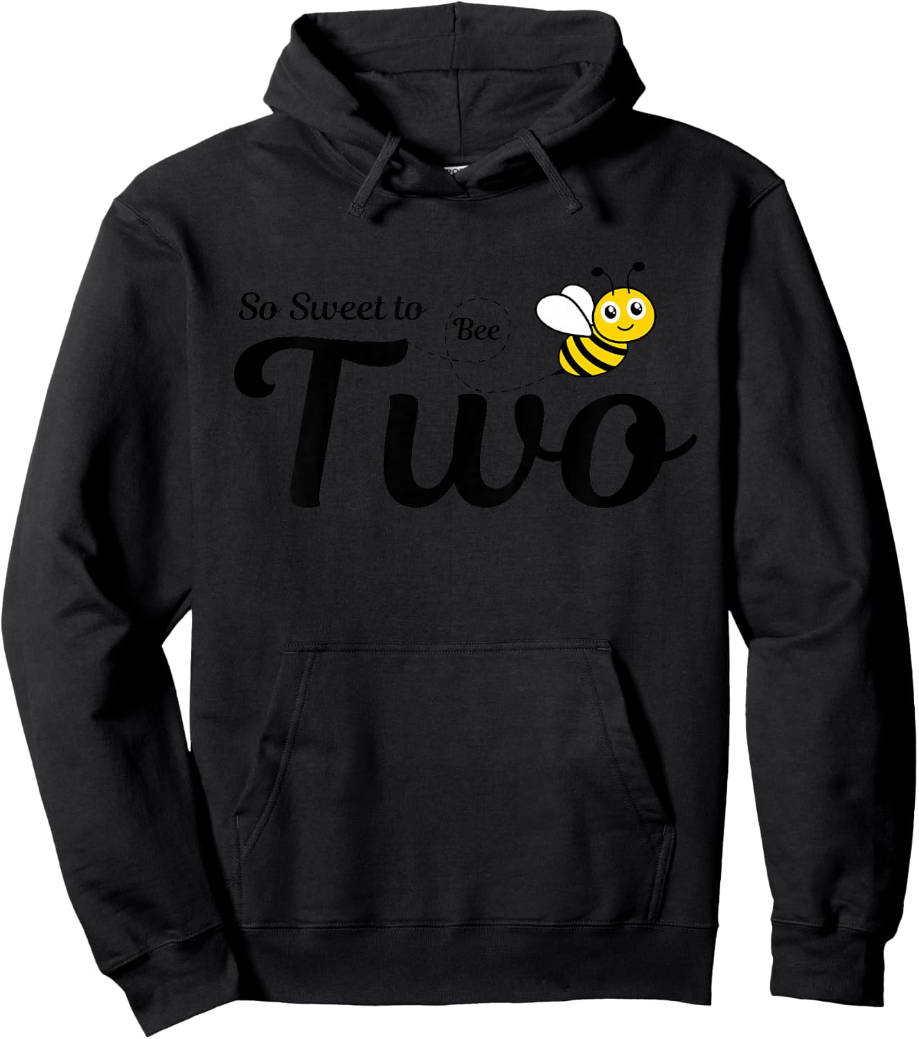 Kids So Sweet To Bee Two 2nd Birthday Party 2 Year old kid Hoodie - Hoodie | Black