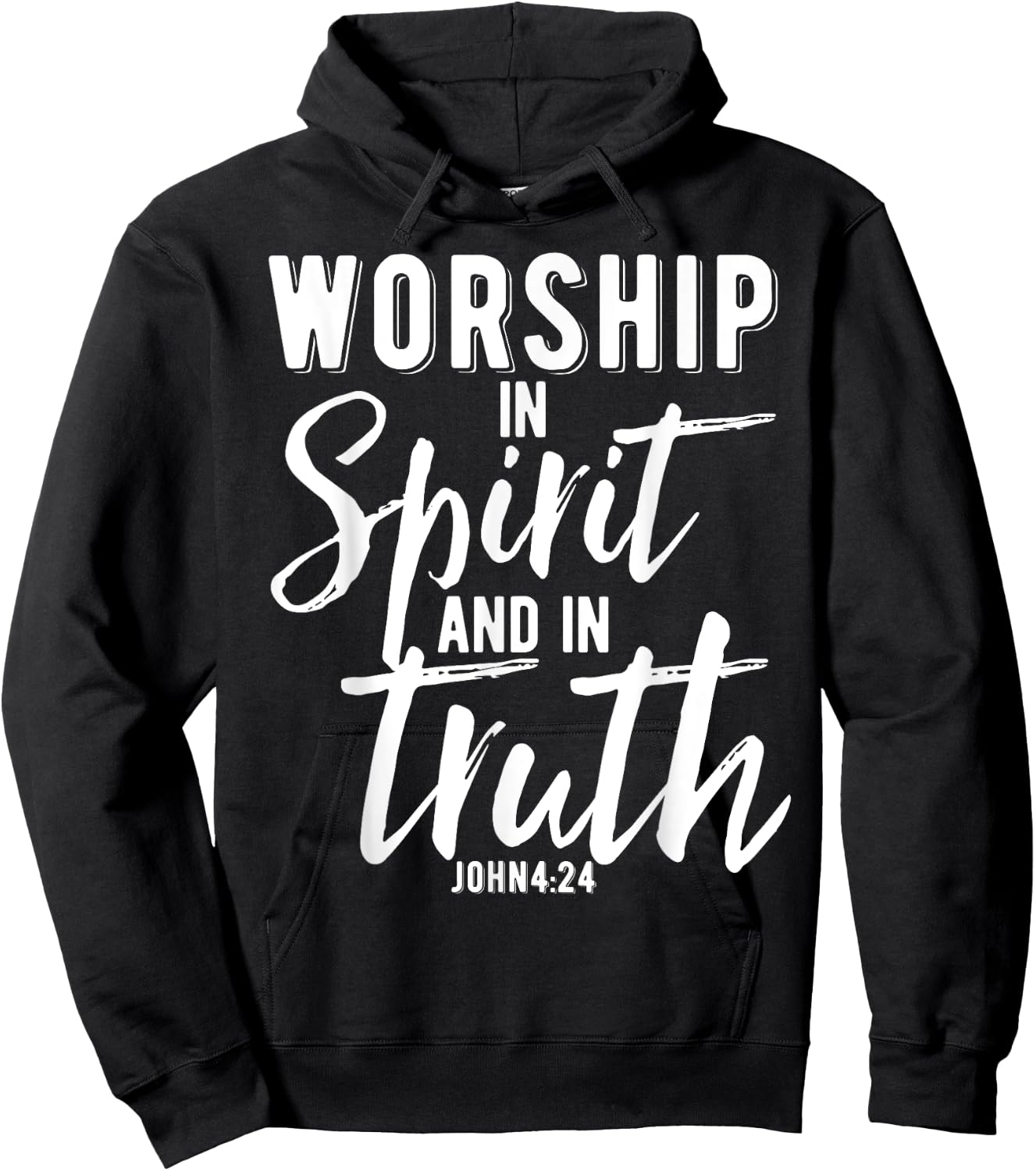 Christian Bible Verse Design Praise and Worship Team Gift Hoodie - Hoodie | Black