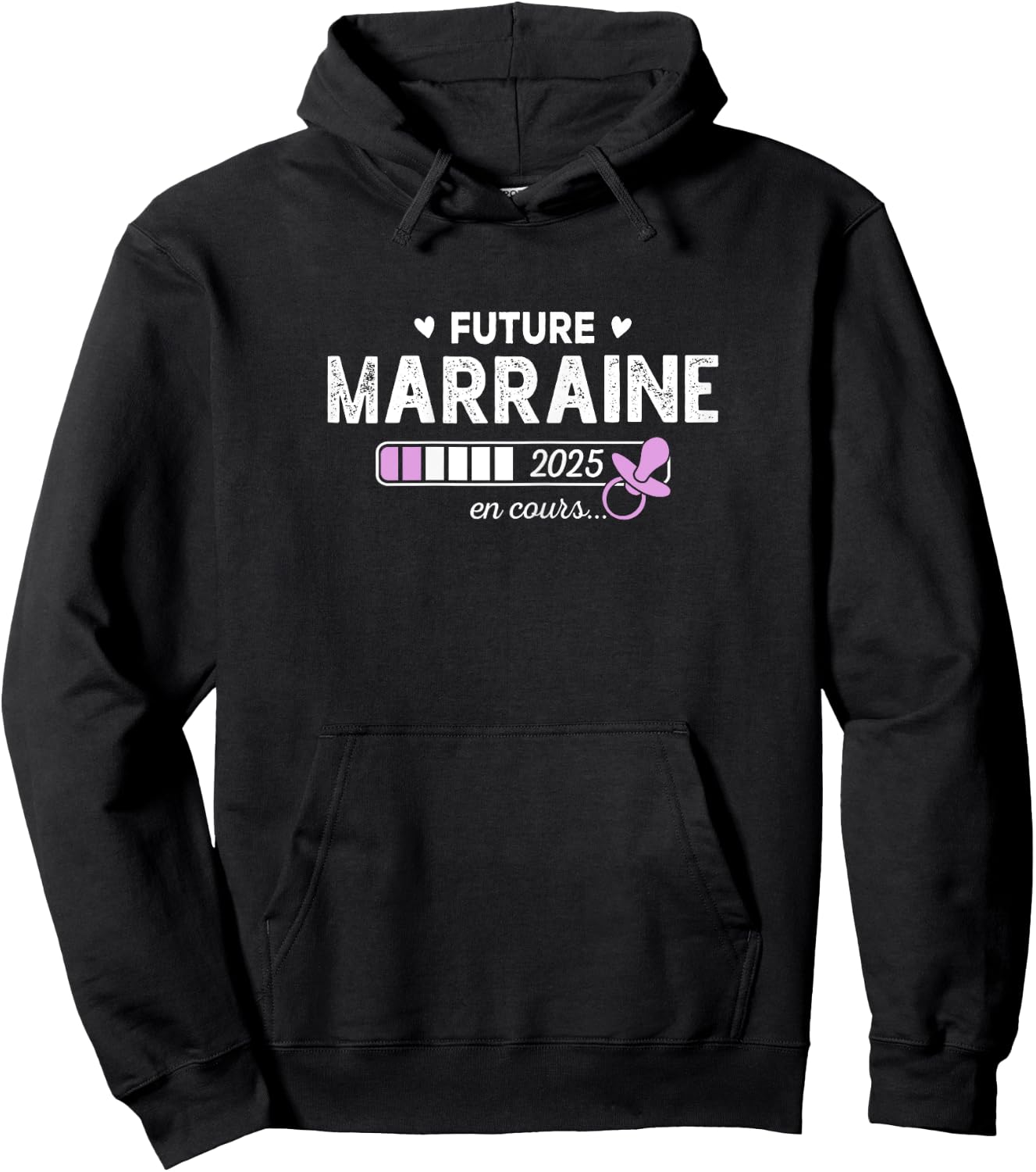 Announcement Pregnancy Soon Future Godmother in progress 2025 , Black, Female X-Small Hoodie - Hoodie | Black