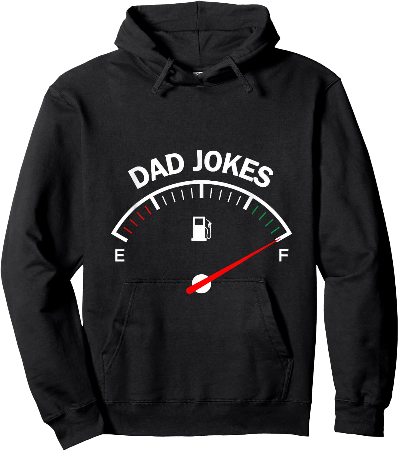 Dad Jokes | Full Gas Tank Meter Father Granddad Men Hoodie - Hoodie | Black
