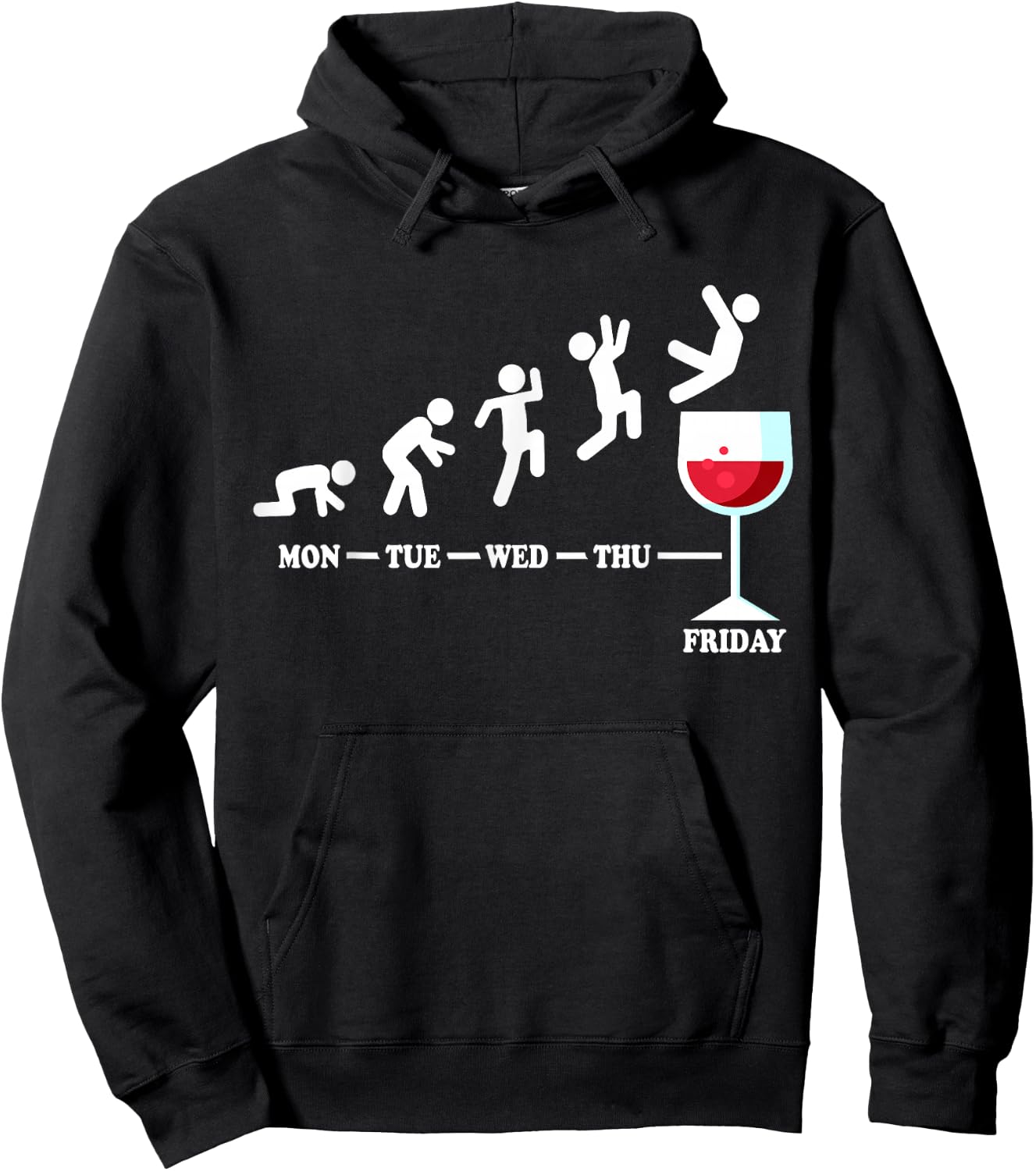 Wine Friday Weekend Week Red Wine Fridays Funny Wine Lover Hoodie - Hoodie | Black