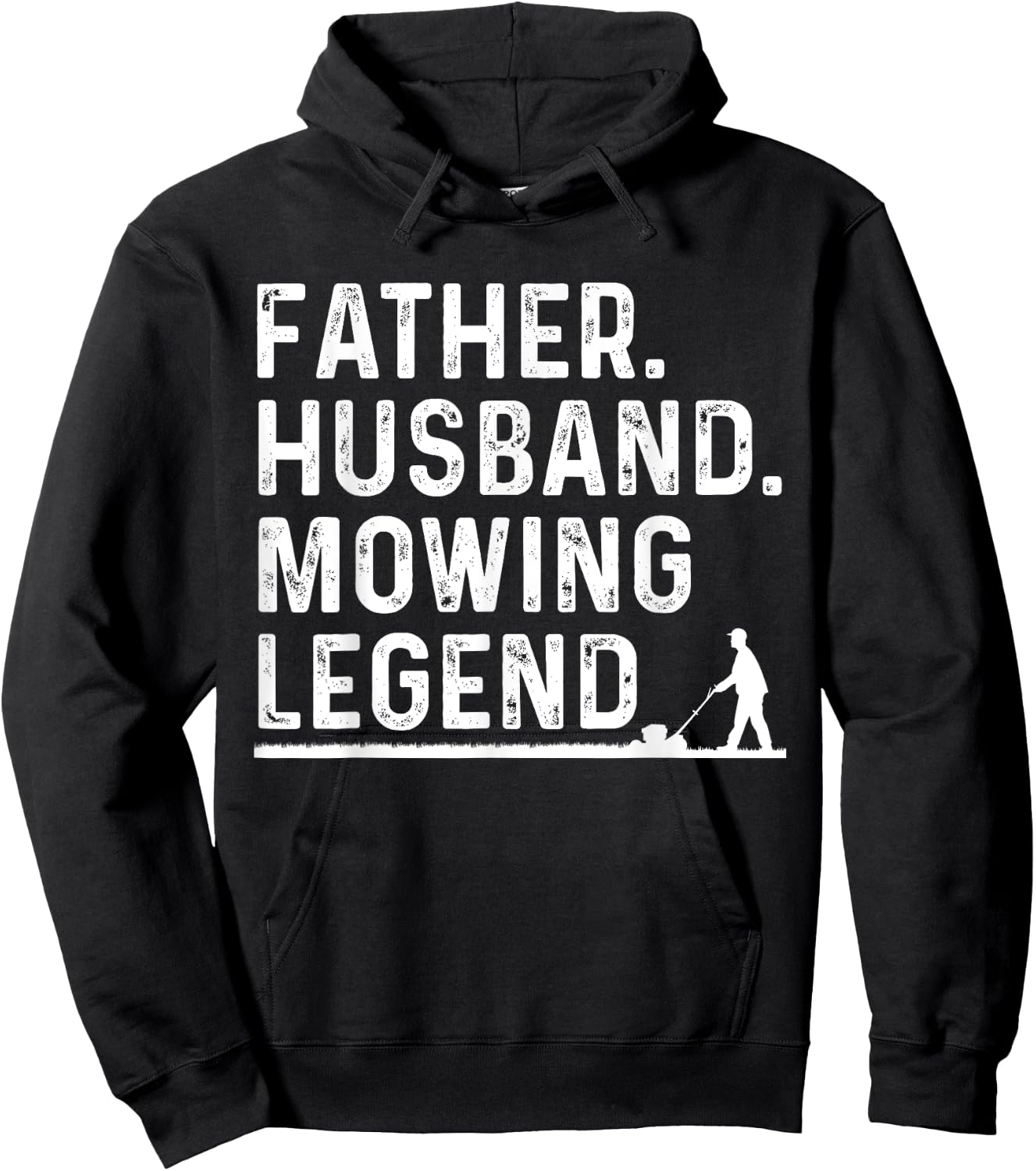 Cool Lawn Mowing Father Lawn Care Gardening Husband Hoodie - Hoodie | Black