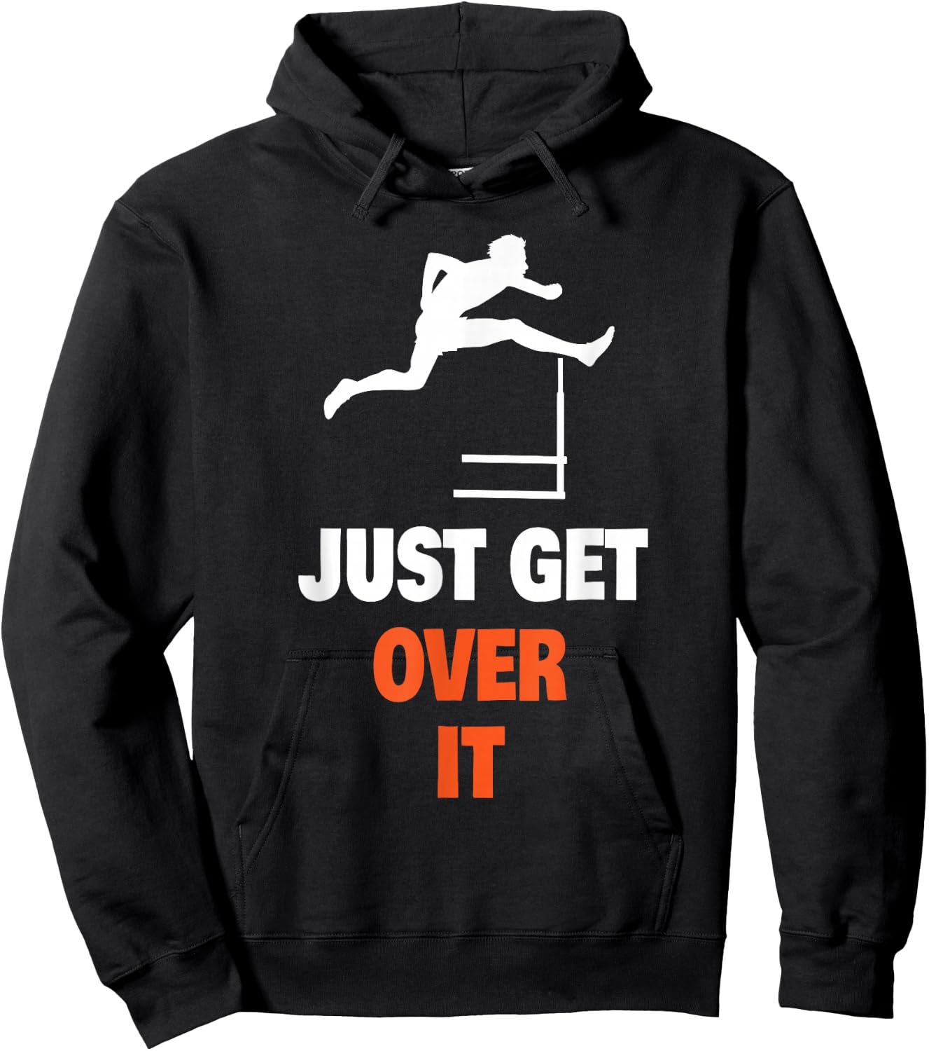 Track And Field Shirt - Funny Jumping Hurdles - -Adults and Kids - Black - Small - Short Sleeve Hoodie - Hoodie | Black