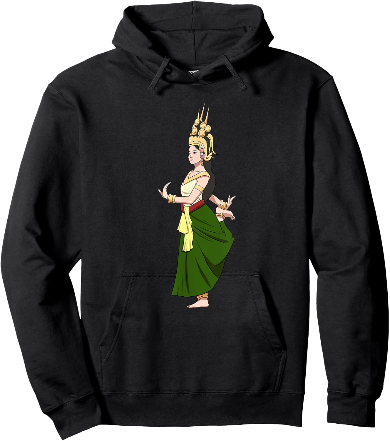 Cambodia Cambodian Khmer Apsara Traditional Dance Temple Hoodie - Hoodie | Black