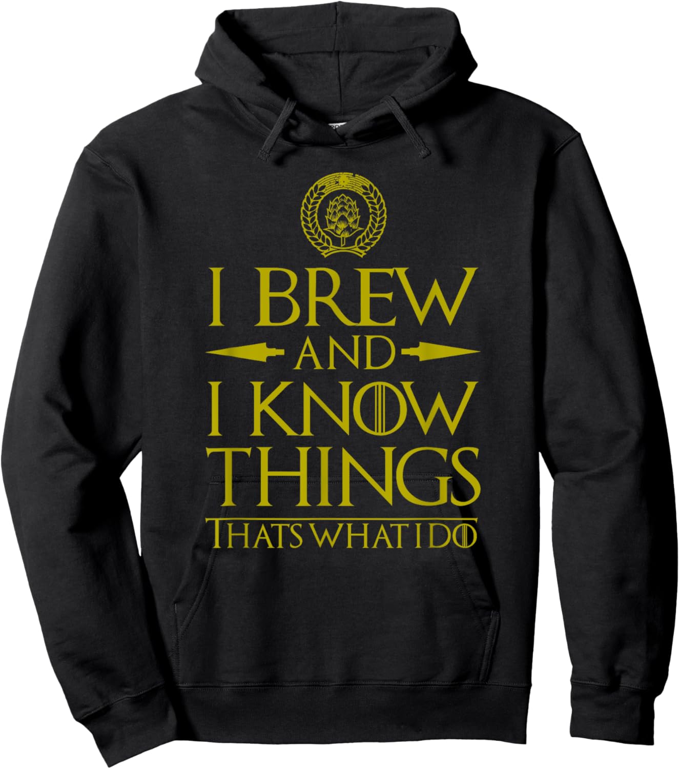 I Brew and I Know Things Funny Home Brewing Beer Hoodie - Hoodie | Black