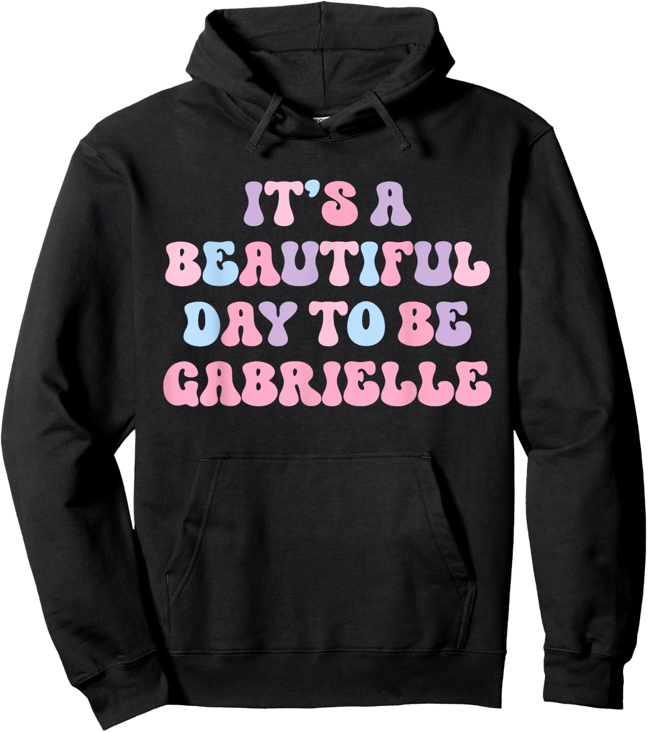 Gabrielle Beautiful Day Personalized Gabrielle Birthday Hoodie - Hoodie | Black
