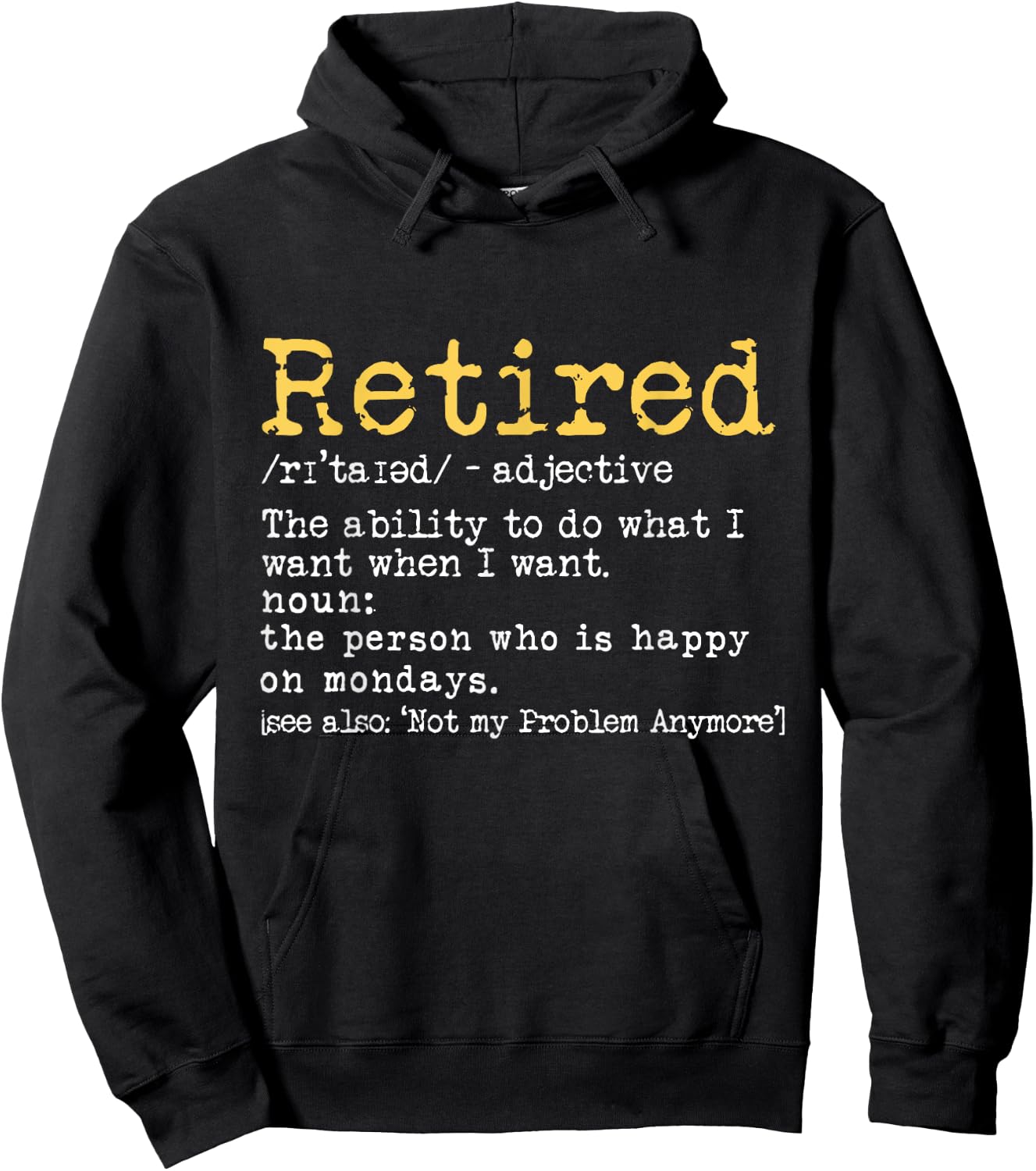 Retired Definition Retirement Definition Men Hoodie - Hoodie | Black