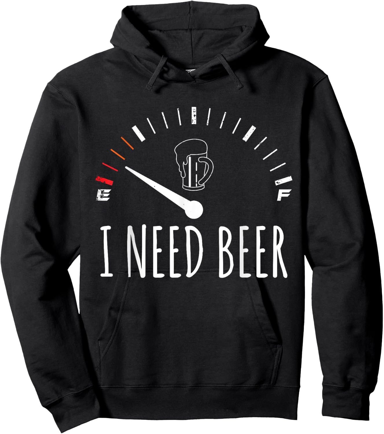 Funny Drinking I Need A Beer Meter Hoodie - Hoodie | Black