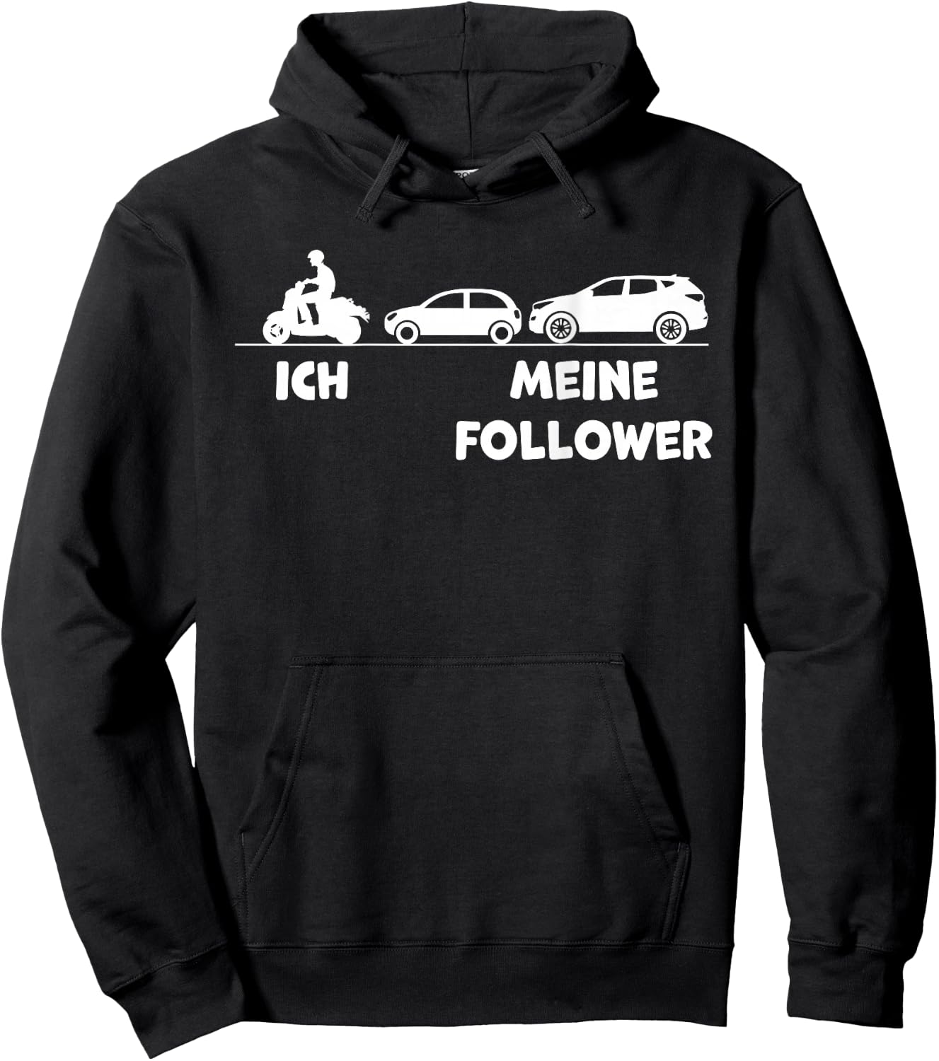 Ich und Meine Follower Funny Moped Scooter , black, s Hoodie - Hoodie | Black
