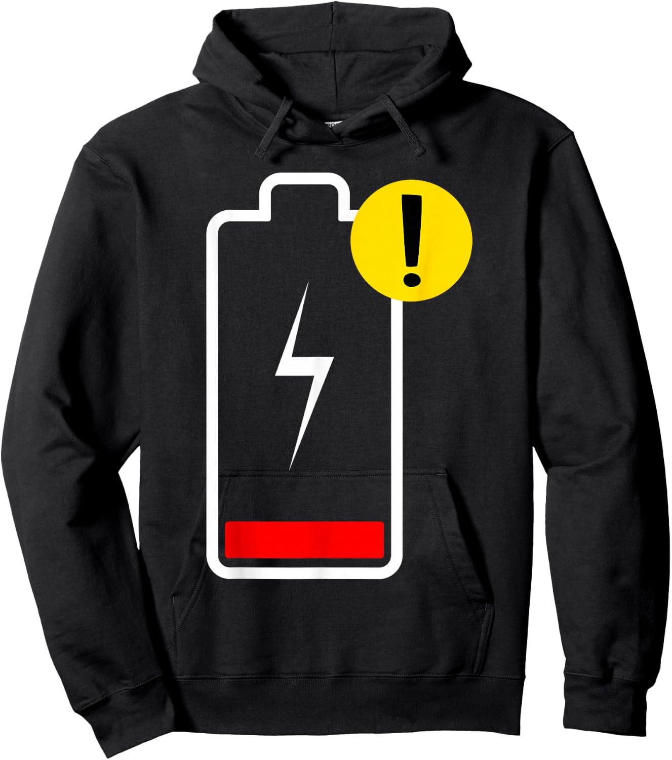 Low Battery Energy Halloween Costume Low Power Battery Hoodie - Hoodie | Black