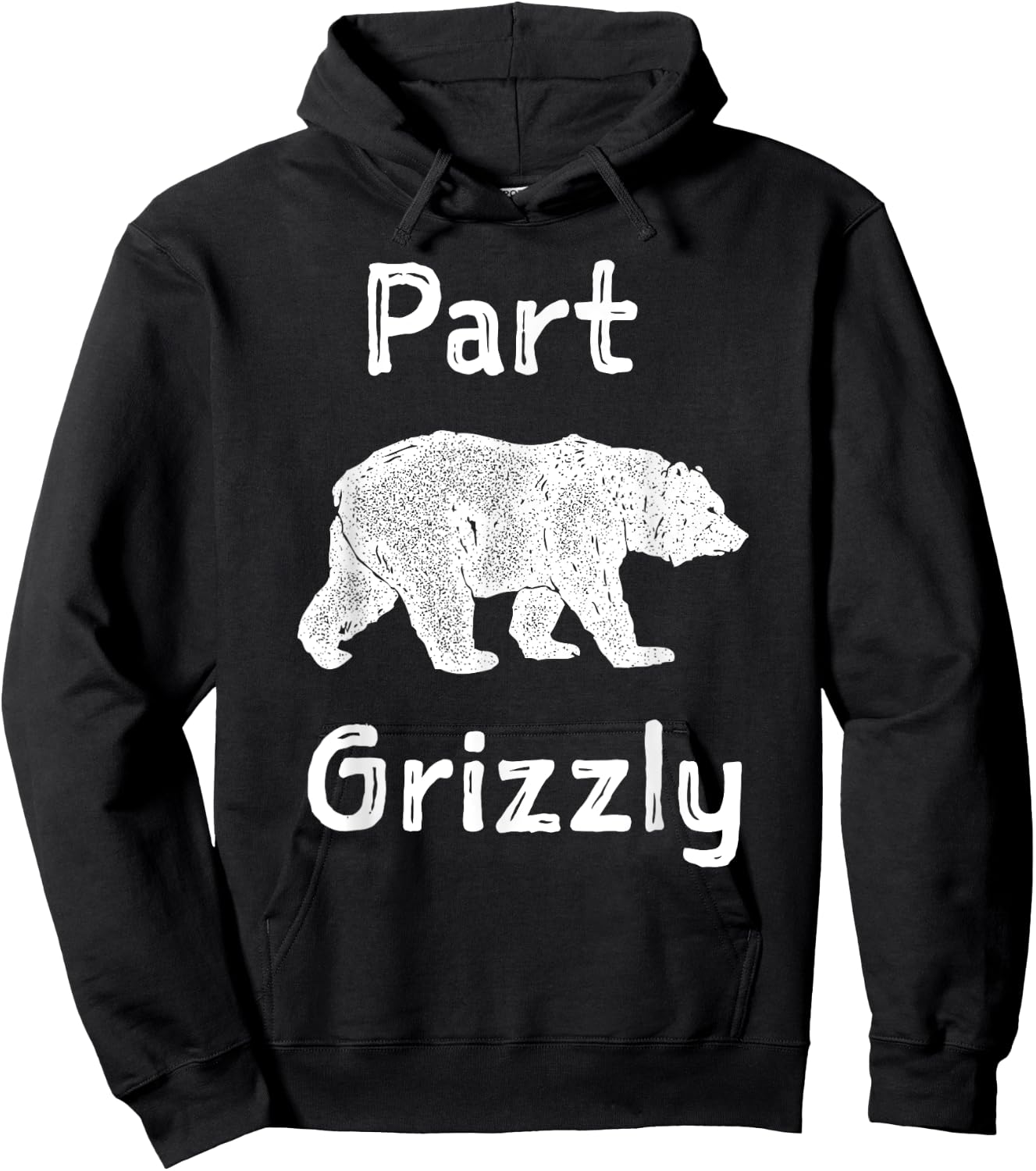 Part Grizzly Funny Bear Shirt Hoodie - Hoodie | Black