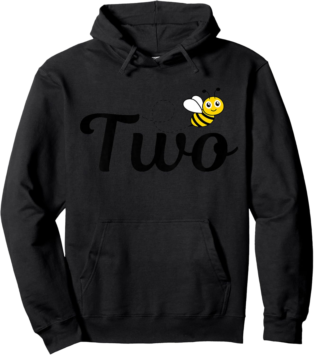 Kids Bee Two 2 Year Old Girl Bee Themed 2nd Birthday Kids Bee-day Hoodie - Hoodie | Black