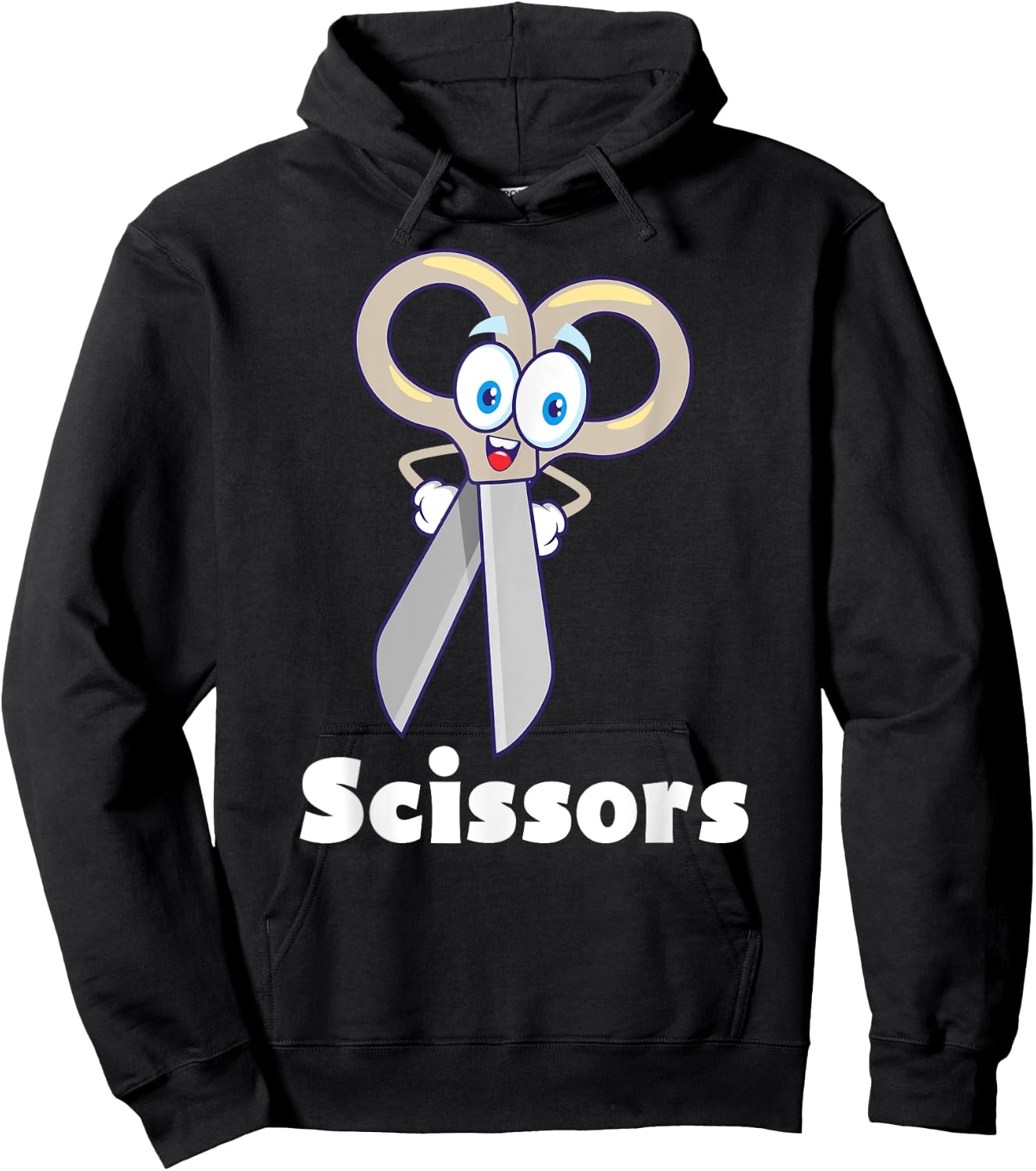 Funny Scissors Paper Rock Halloween Costumes Group Family Hoodie - Hoodie | Black