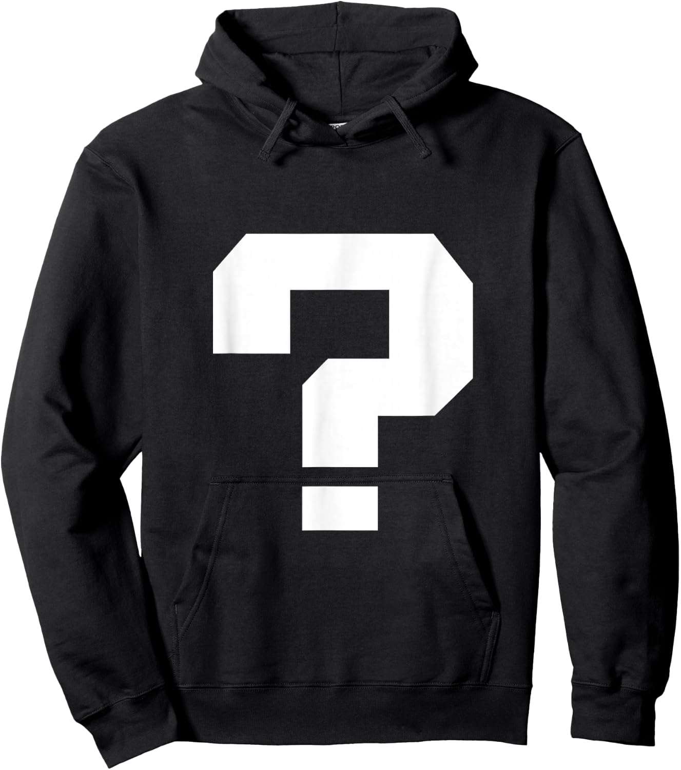 Question Mark Square Font Punctuation Character 80s Hoodie - Hoodie | Black