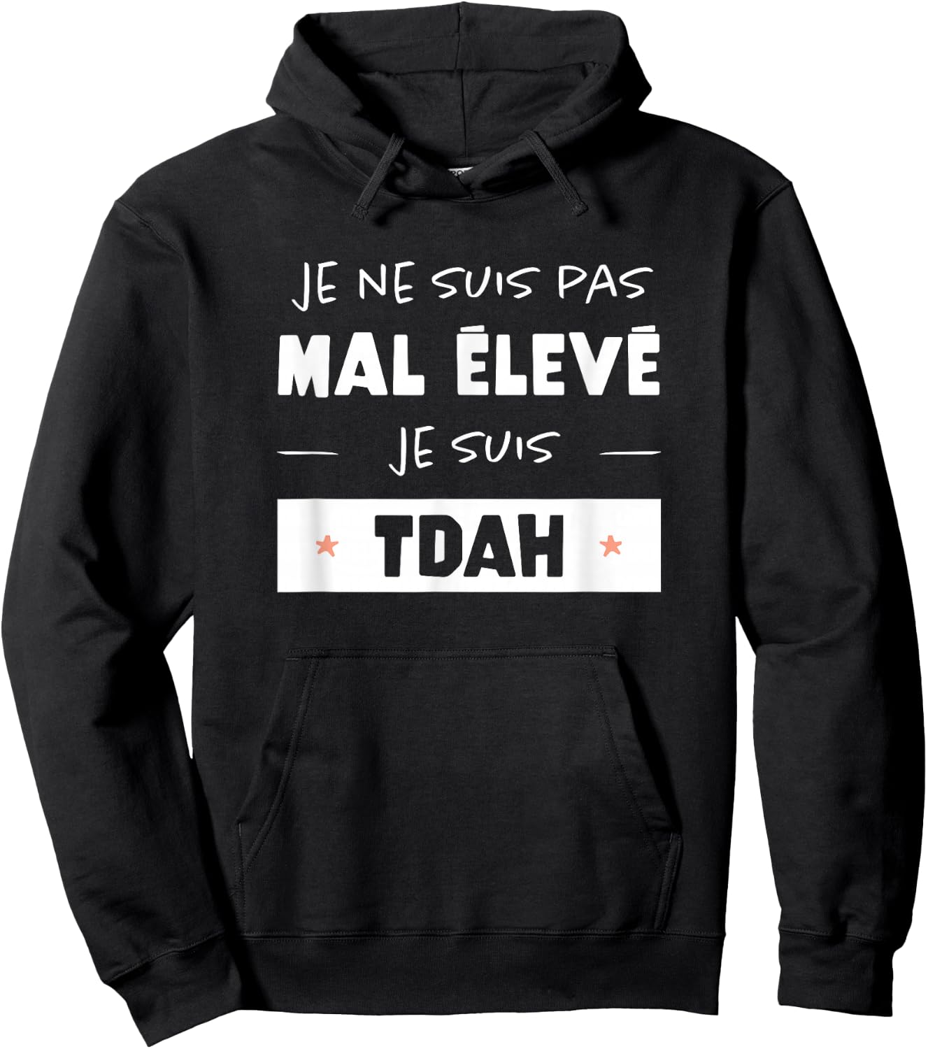 ADHD Humor Attention Disorder Awareness , Orange, S Hoodie - Hoodie | Black
