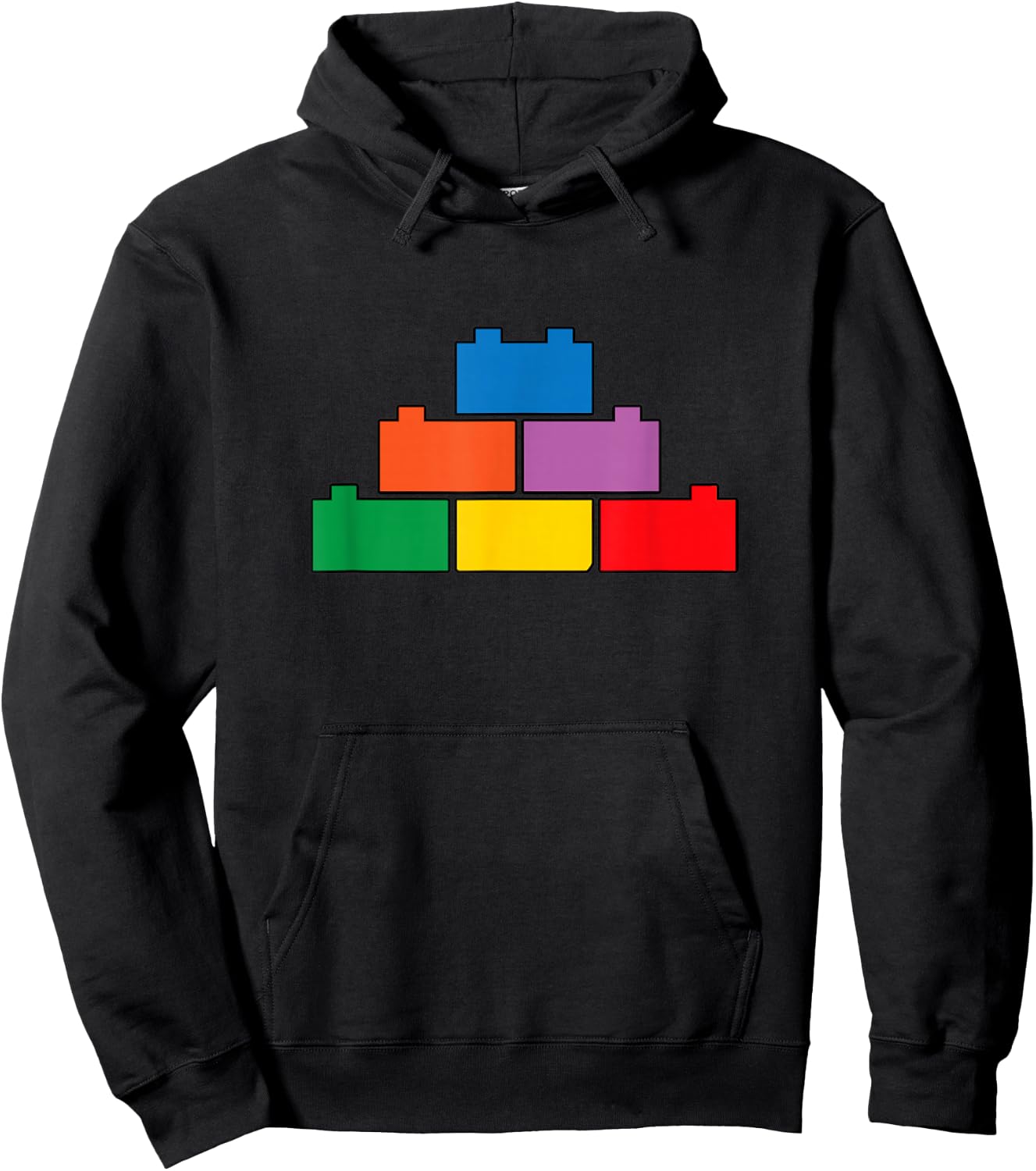 Brick Builder Funny Building Blocks for Boys , Black, S Hoodie - Hoodie | Black