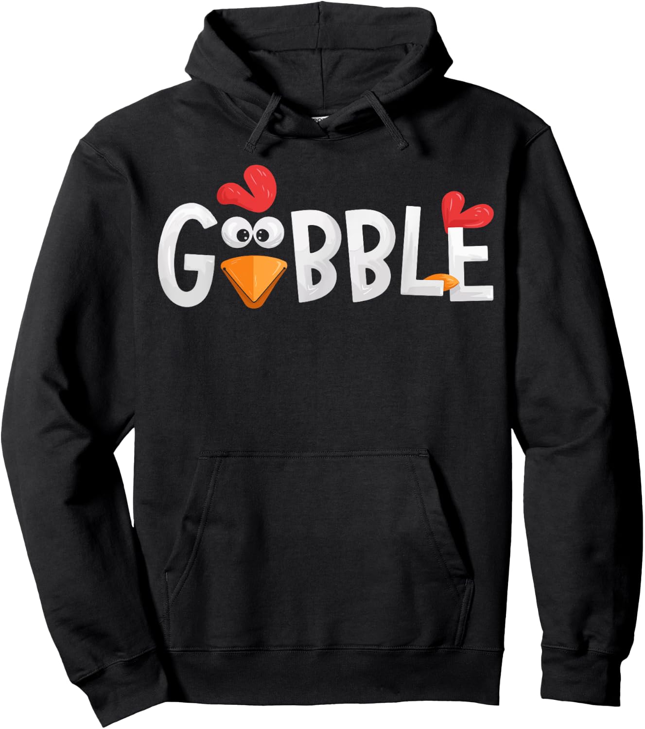 Blazin27 Gobble Gobble - Adult Thanksgiving-themed - Black - Small - - Short Sleeve Hoodie - Hoodie | Black