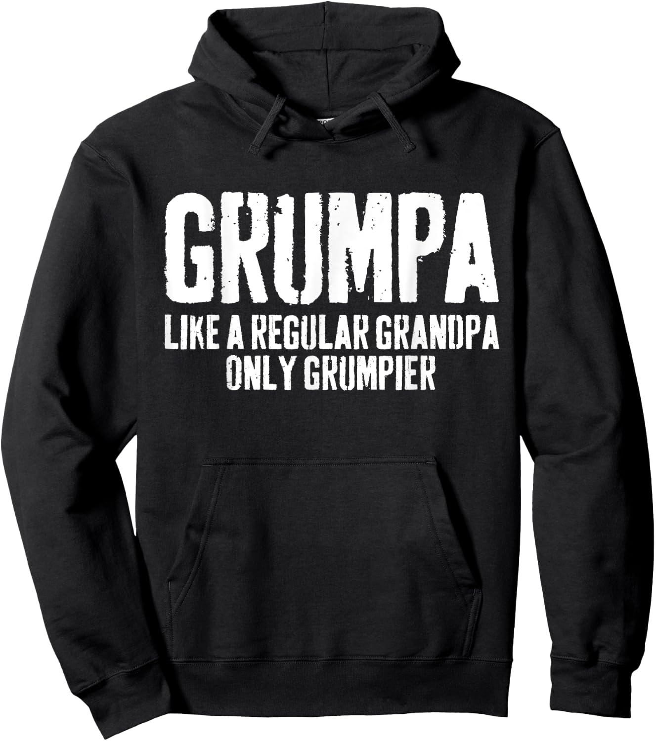 Grumpa Like A Regular Grandpa Only Grumpier Shirt Funny Men Hoodie - Hoodie | Black