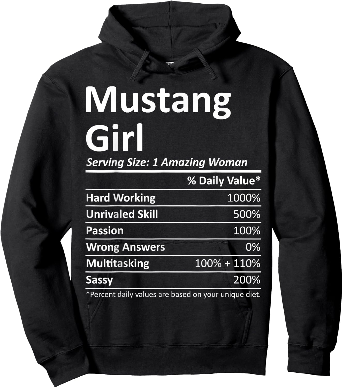 Mustang Girl OK Oklahoma Funny City Home Roots USA Gift Small Hoodie - Hoodie | Black
