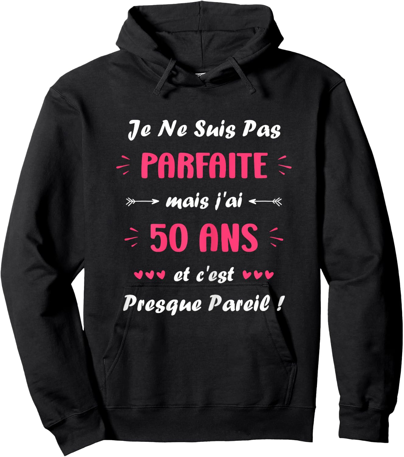 Perfect Humor 50 Years Birthday Woman 50 Years , Black, Female X-Small Hoodie - Hoodie | Black