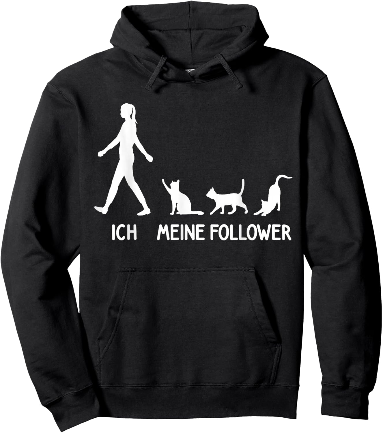 Lustiges Ich Meine Follower Katzen Spruch Kitten Idee Katze Hoodie - Hoodie | Black