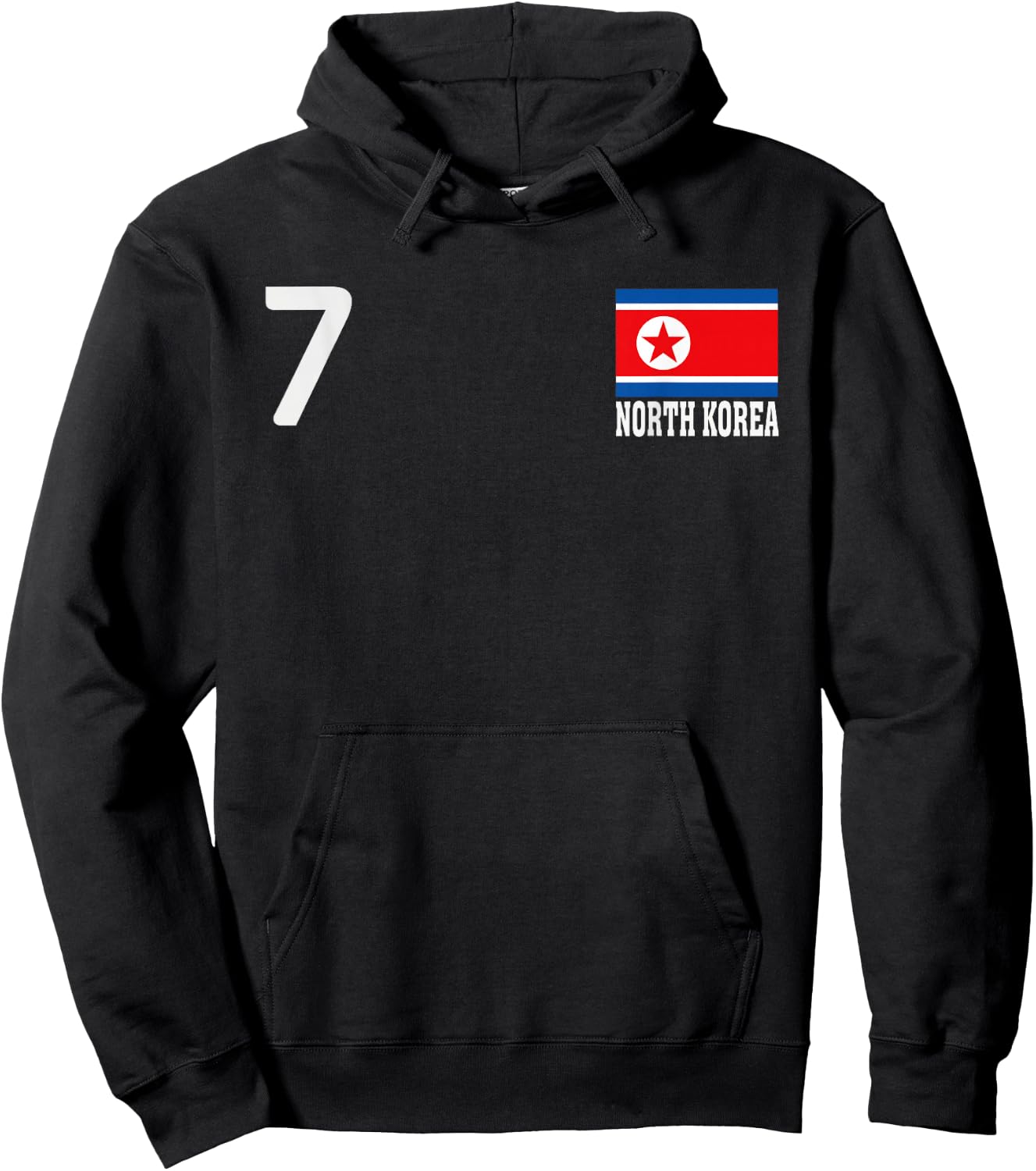 North Korea 7 National Flag Country Pride Heritage Hoodie - Hoodie | Black