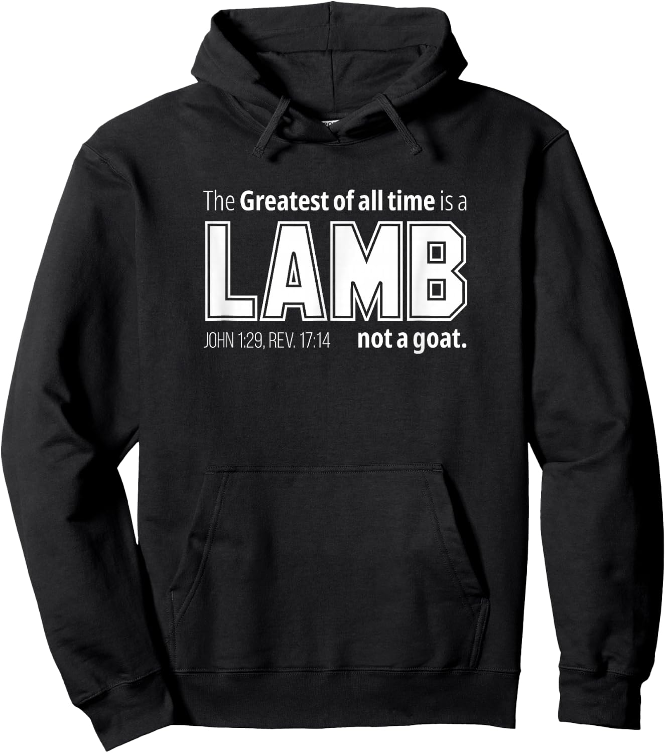 The Greatest of all time is a LAMB not a goat. Christian Hoodie - Hoodie | Black