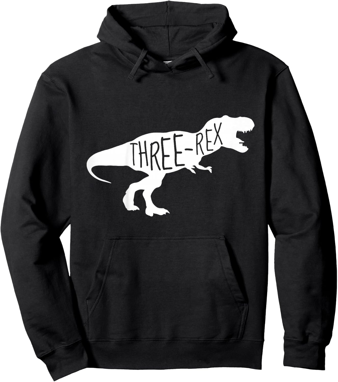 3 Year Old Birthday Girl & Boy Gift Shirt Dinosaur Three Rex Hoodie - Hoodie | Black