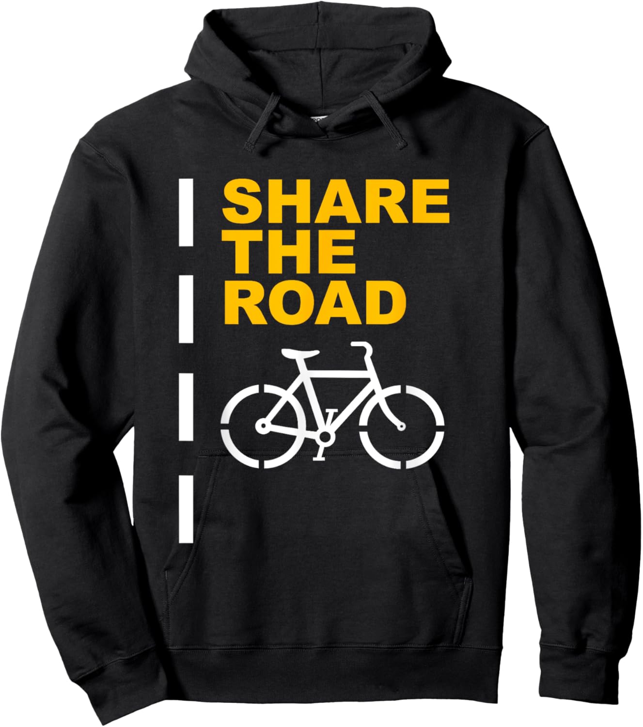 Share The Road T Shirt - Cycling Shirts Hoodie - Hoodie | Black