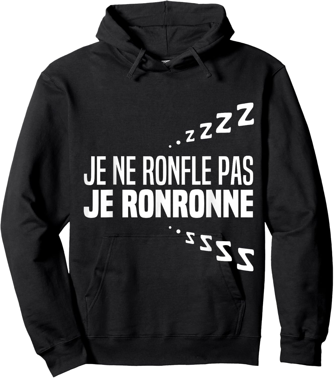 Je Ne Snorfle Je Ne Snorne Snoring Night Humour Sleep , Black, S Hoodie - Hoodie | Black