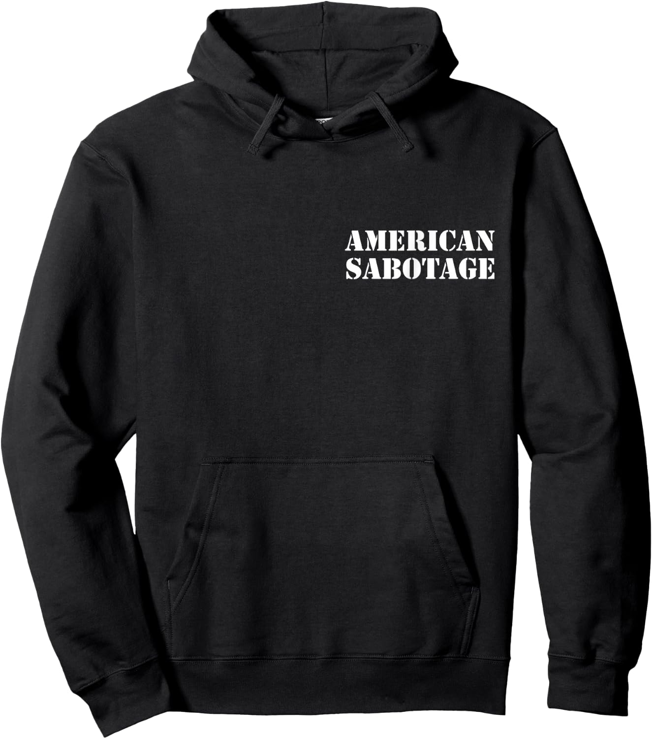 American Sabotage Vintage Pocket Hoodie - Hoodie | Black