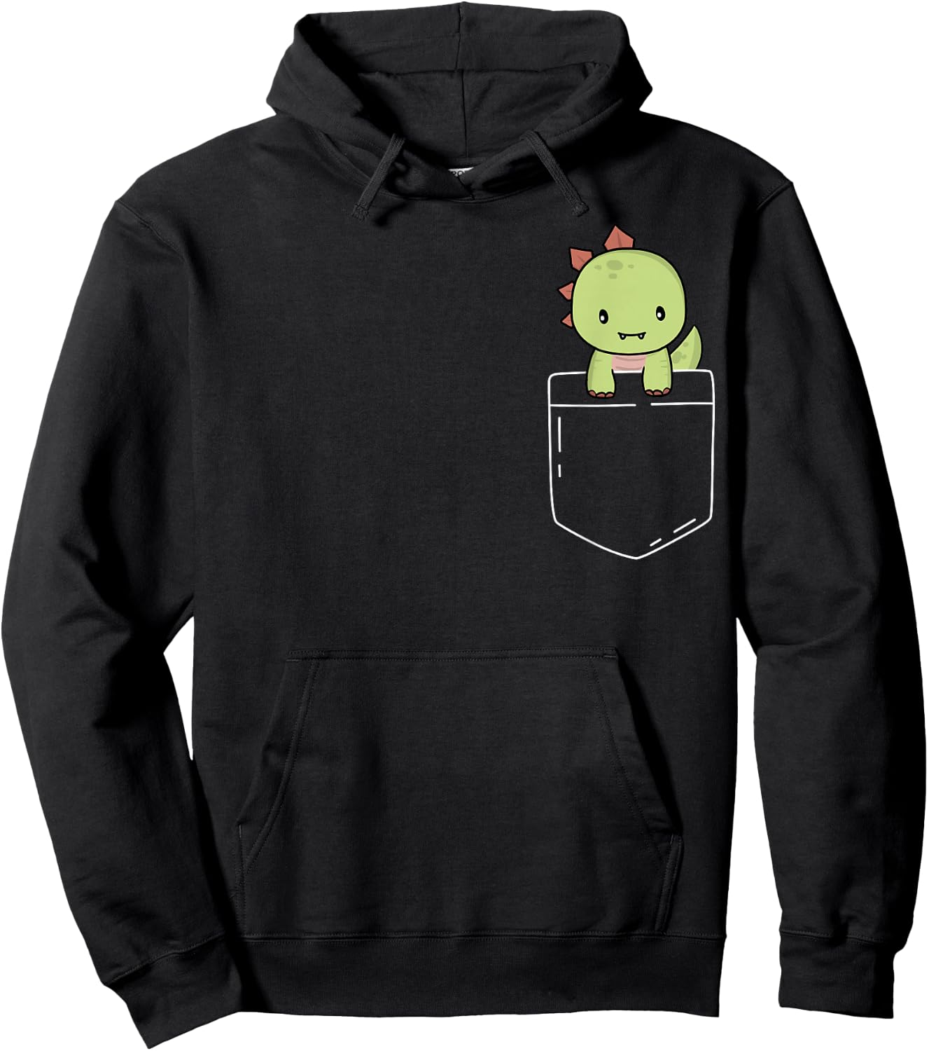 Cute T-Rex In Pocket Tyrannosaurus Rex Kawaii Dinosaur Lover Hoodie - Hoodie | Black
