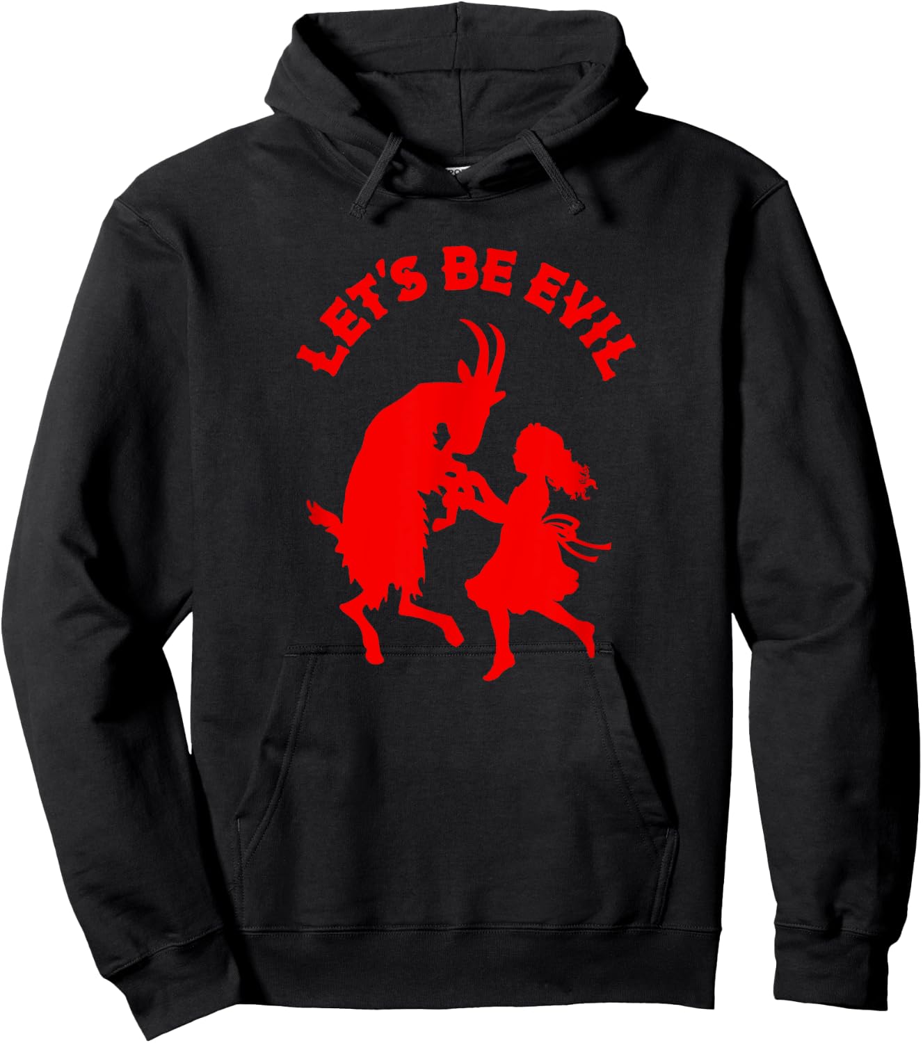 Let's Be Evil Satanic Goat And Girl Dance Bff Hoodie - Hoodie | Black