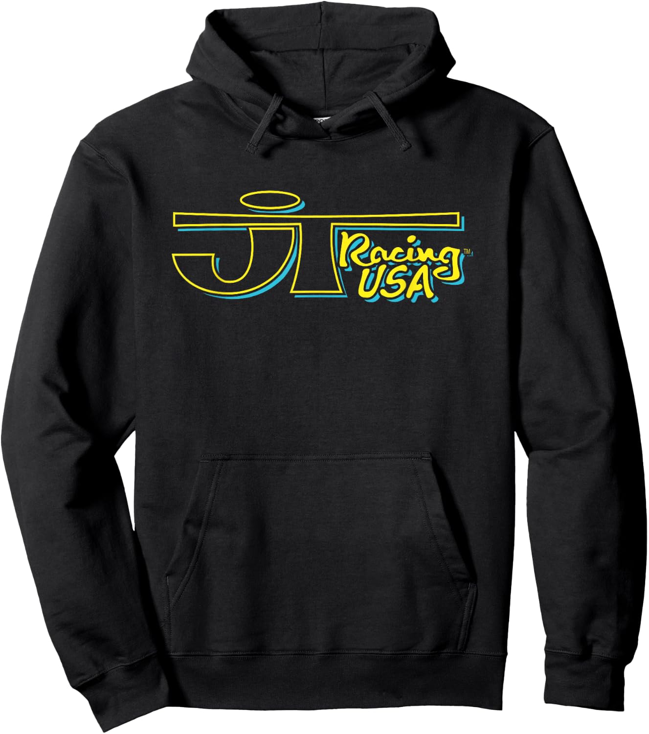 Yellow and Blue JT Racing Logo , Black, S Hoodie - Hoodie | Black