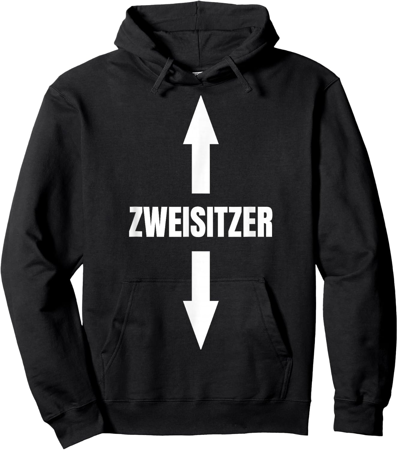 Zweisitzer Zwei-Sitzer Two-Seater Twoseater , black Hoodie - Hoodie | Black