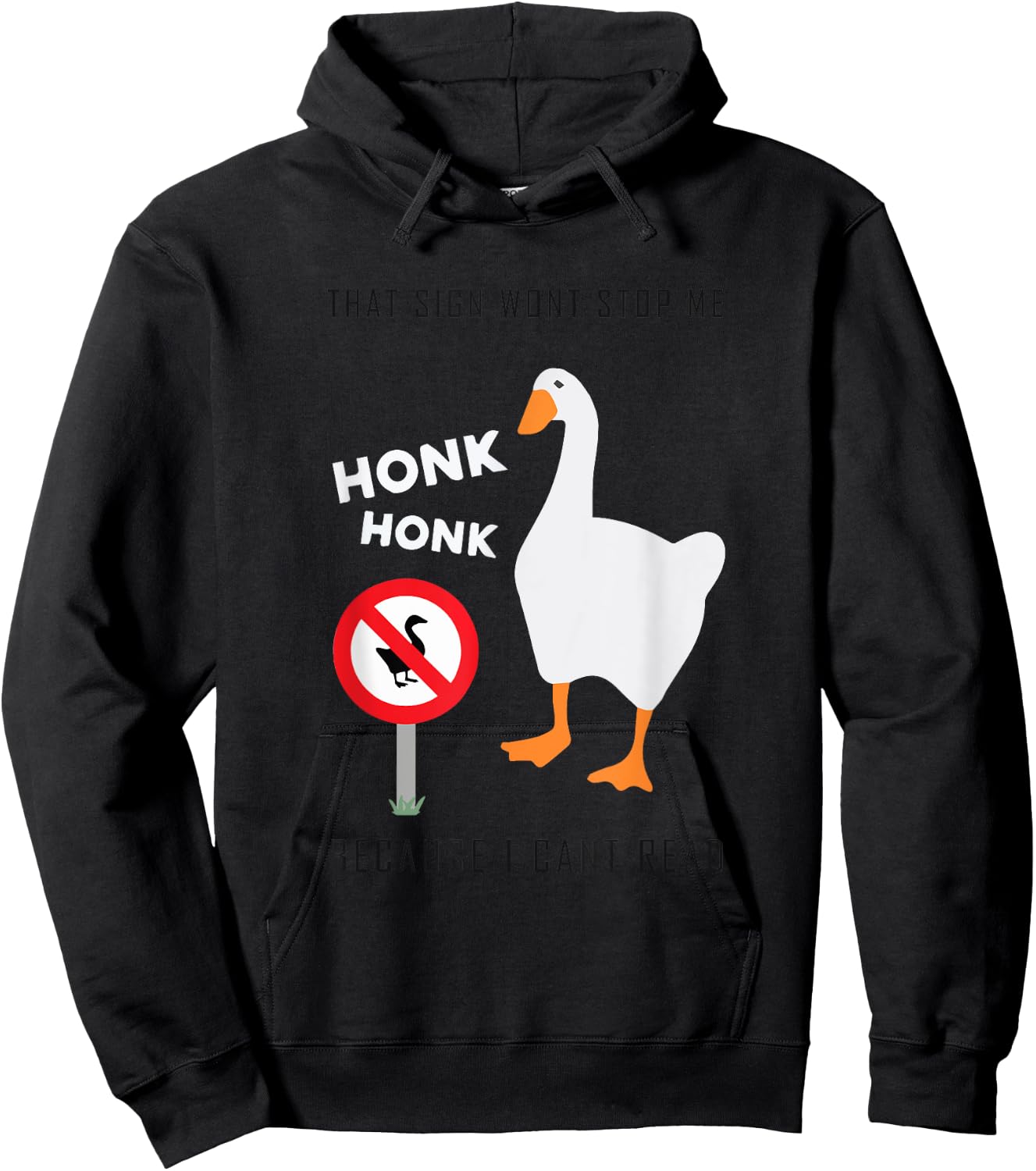 Funny Goose Game Untitled , black Hoodie - Hoodie | Black